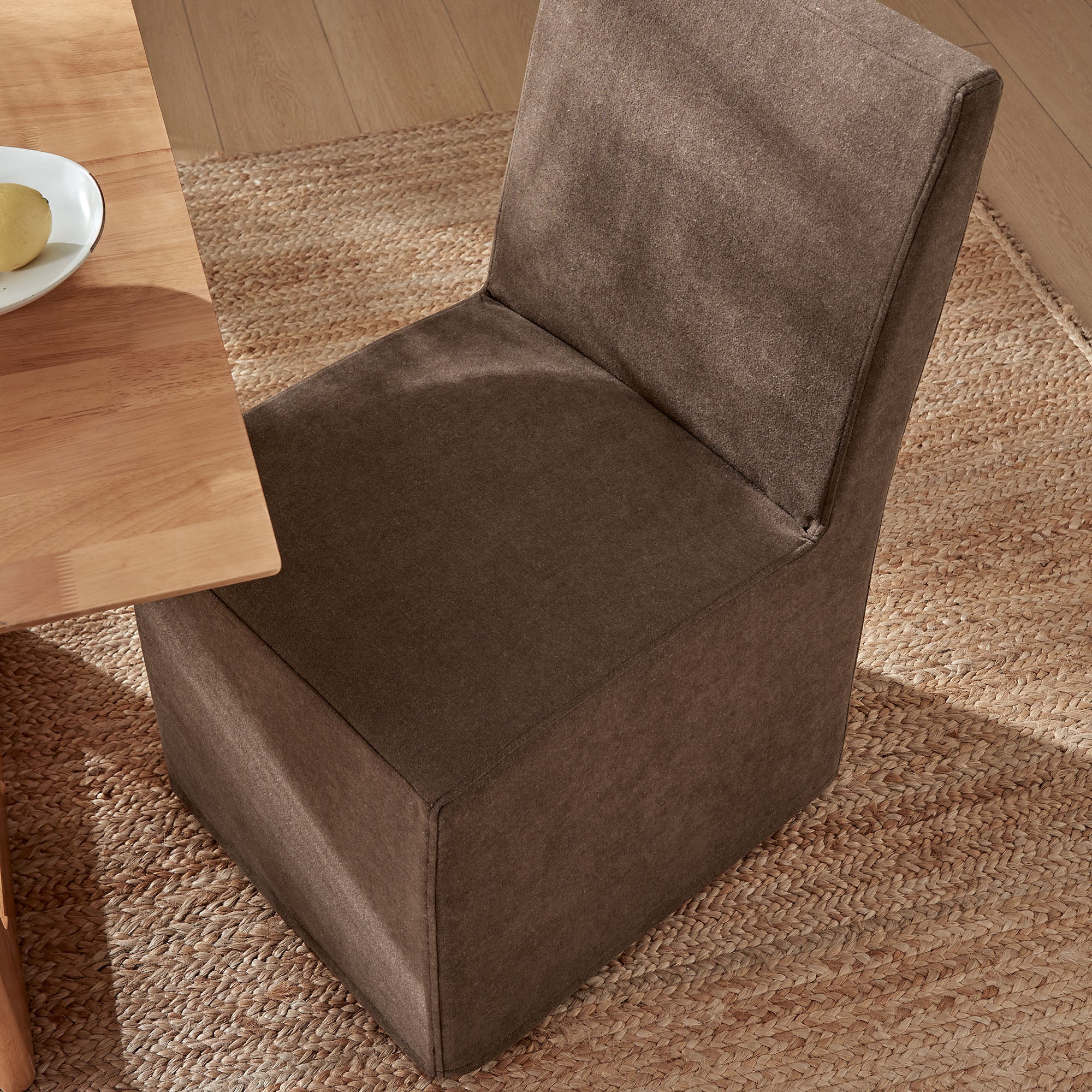 Modway Tessera Upholstered Linen-Blend Slipcovered Dining Chair