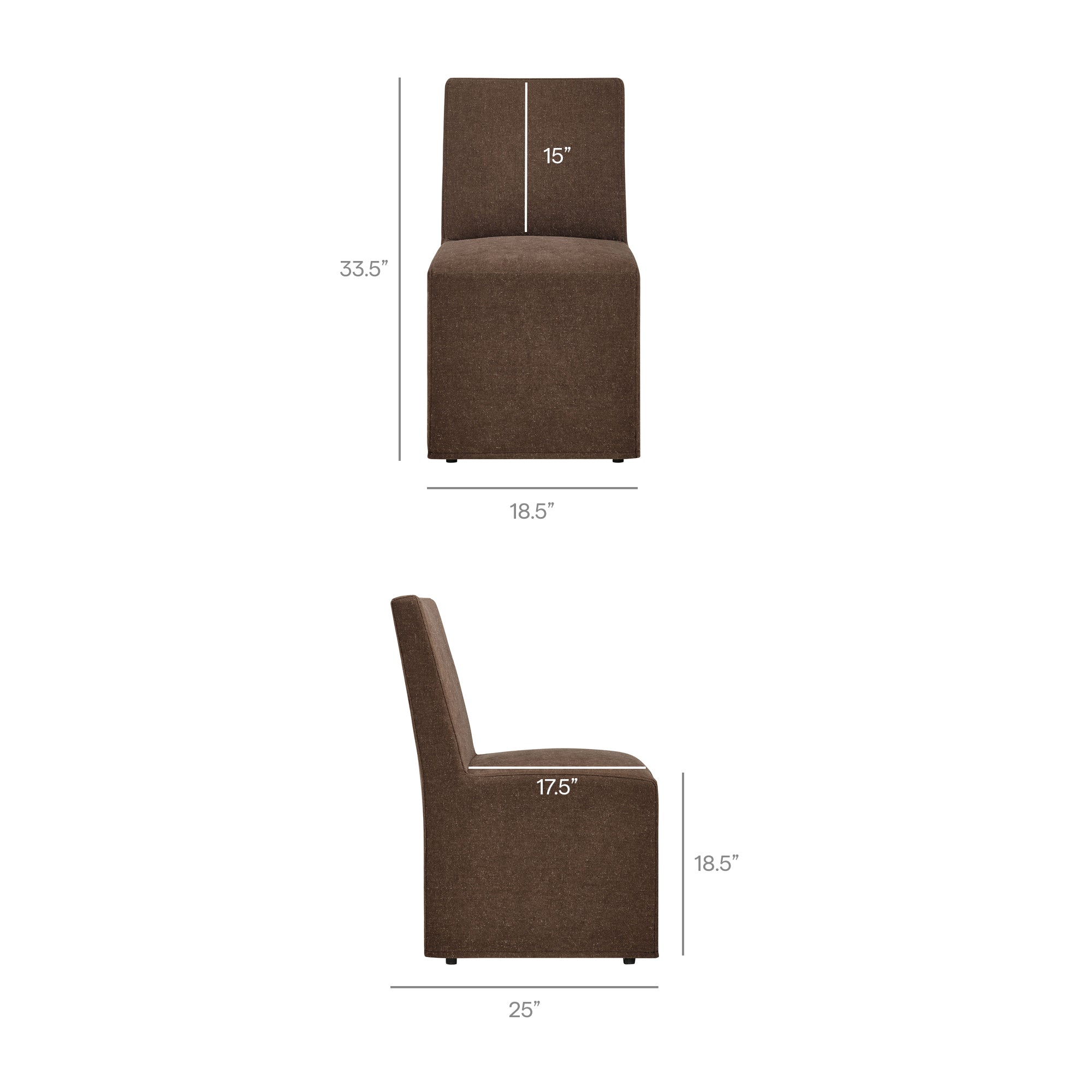 Modway Tessera Upholstered Linen-Blend Slipcovered Dining Chair