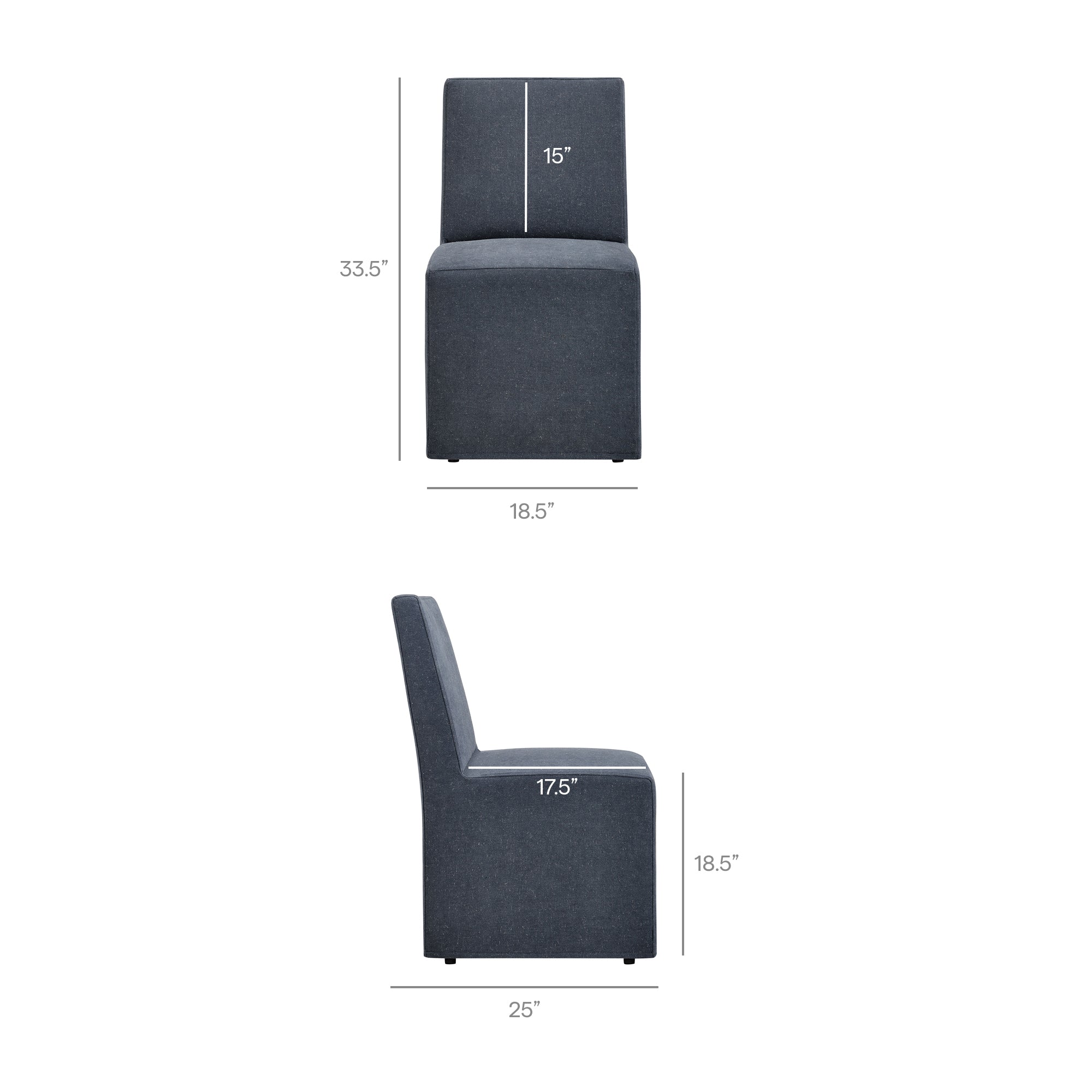 Modway EEI-7528 Tessera Upholstered Linen-Blend Slipcovered Dining Chair