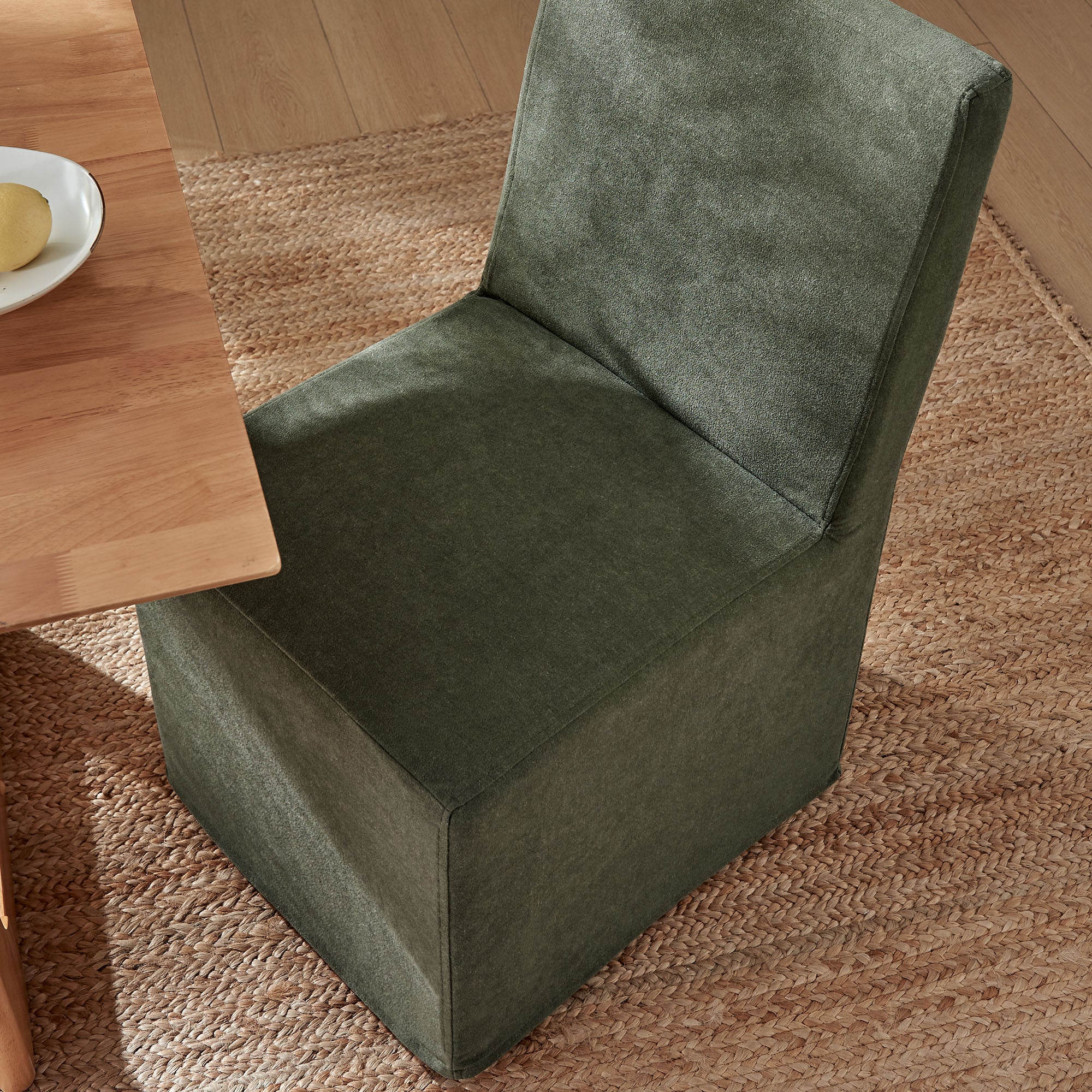 Modway Tessera Upholstered Linen-Blend Slipcovered Dining Chair