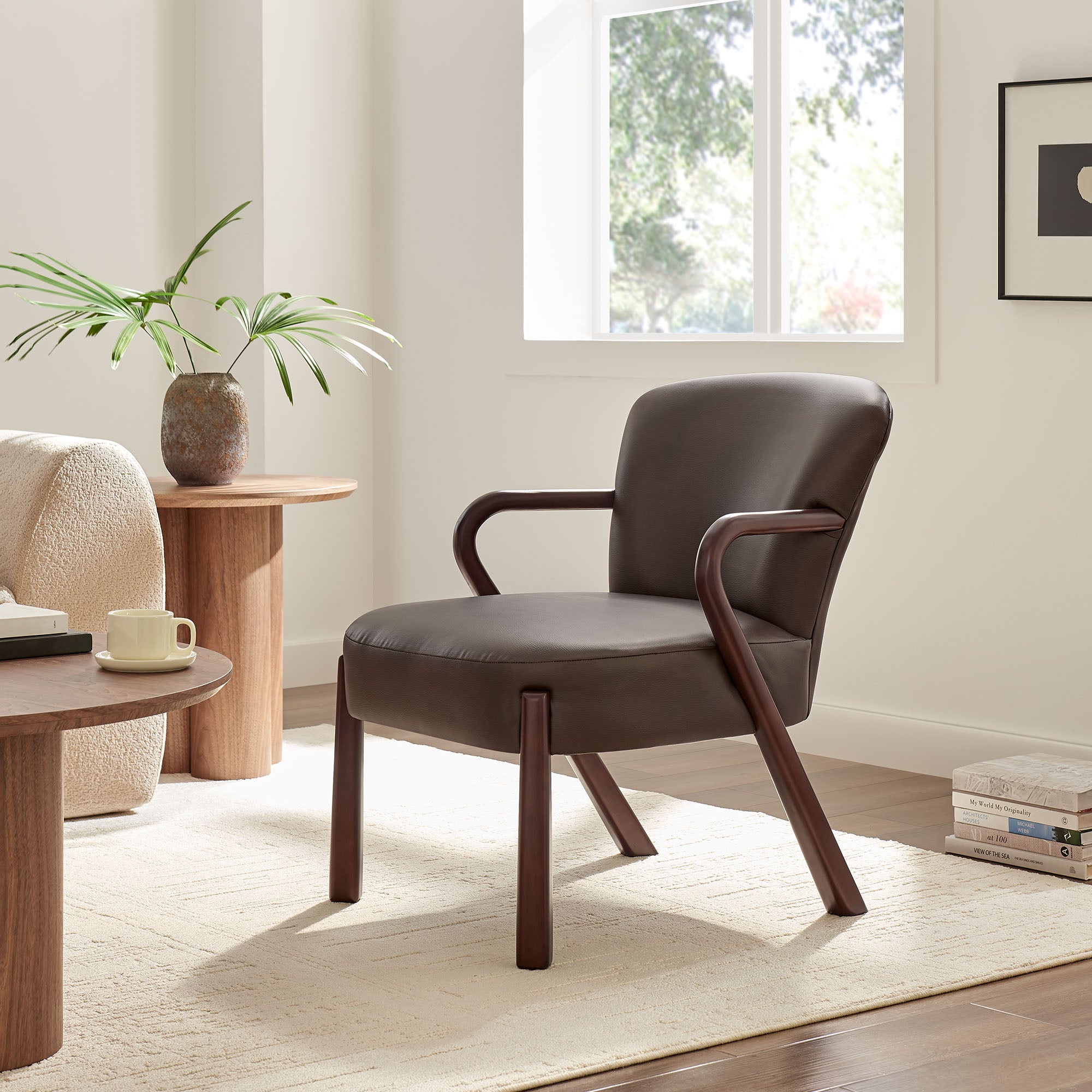 Modway EEI-7529 Arden Faux Leather Upholstered Accent Armchair