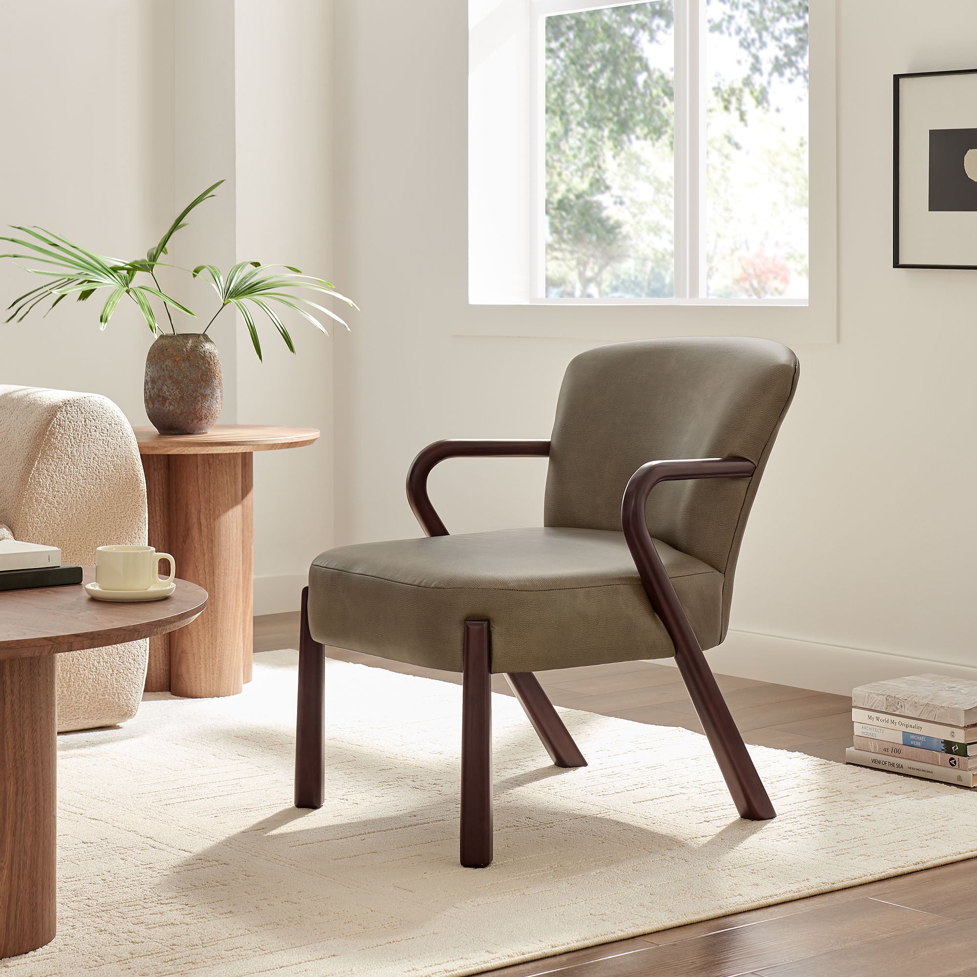 Modway EEI-7529 Arden Faux Leather Upholstered Accent Armchair