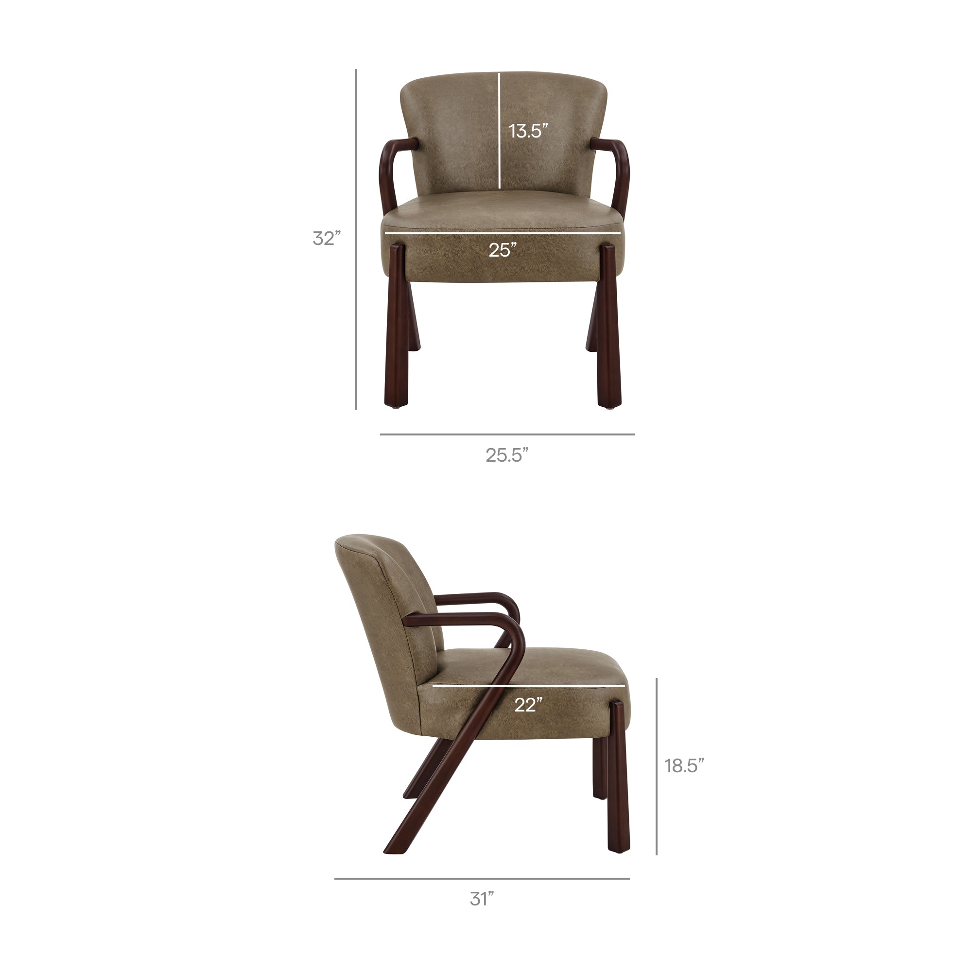 Modway EEI-7529 Arden Faux Leather Upholstered Accent Armchair