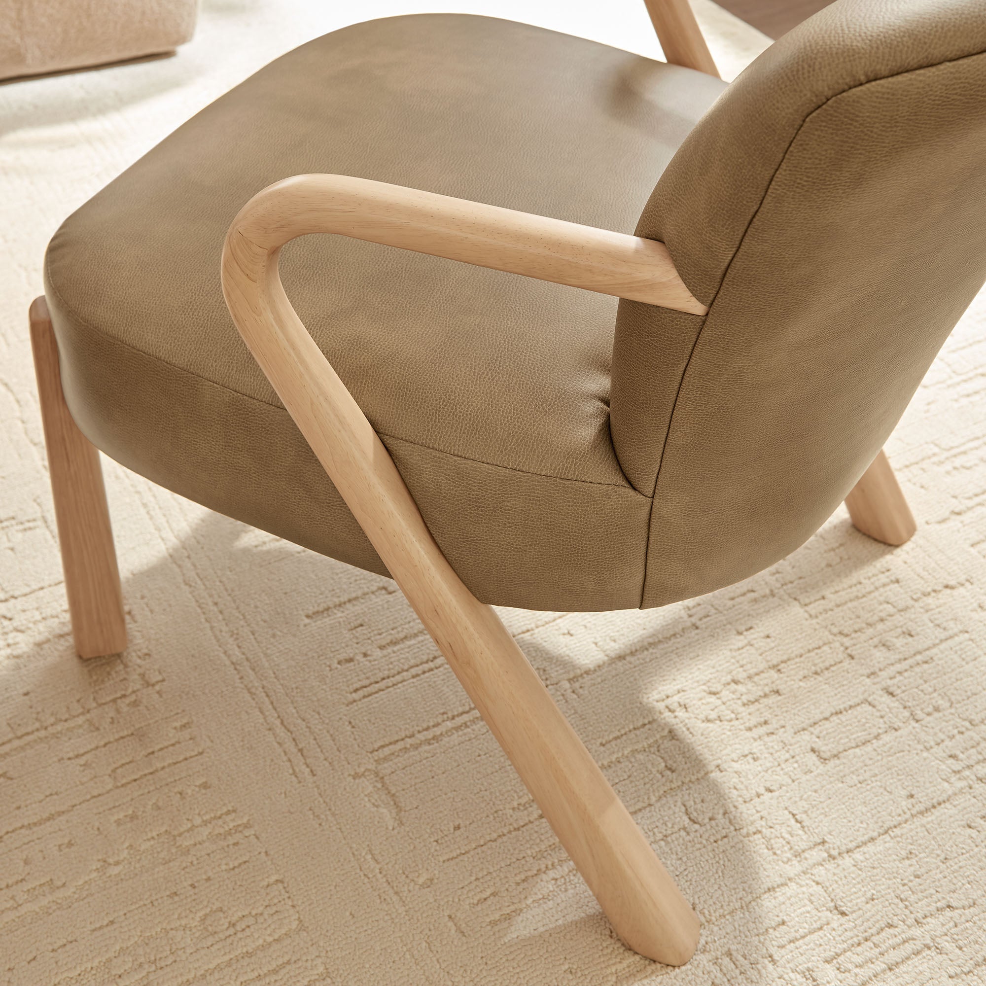 Modway EEI-7529 Arden Faux Leather Upholstered Accent Armchair