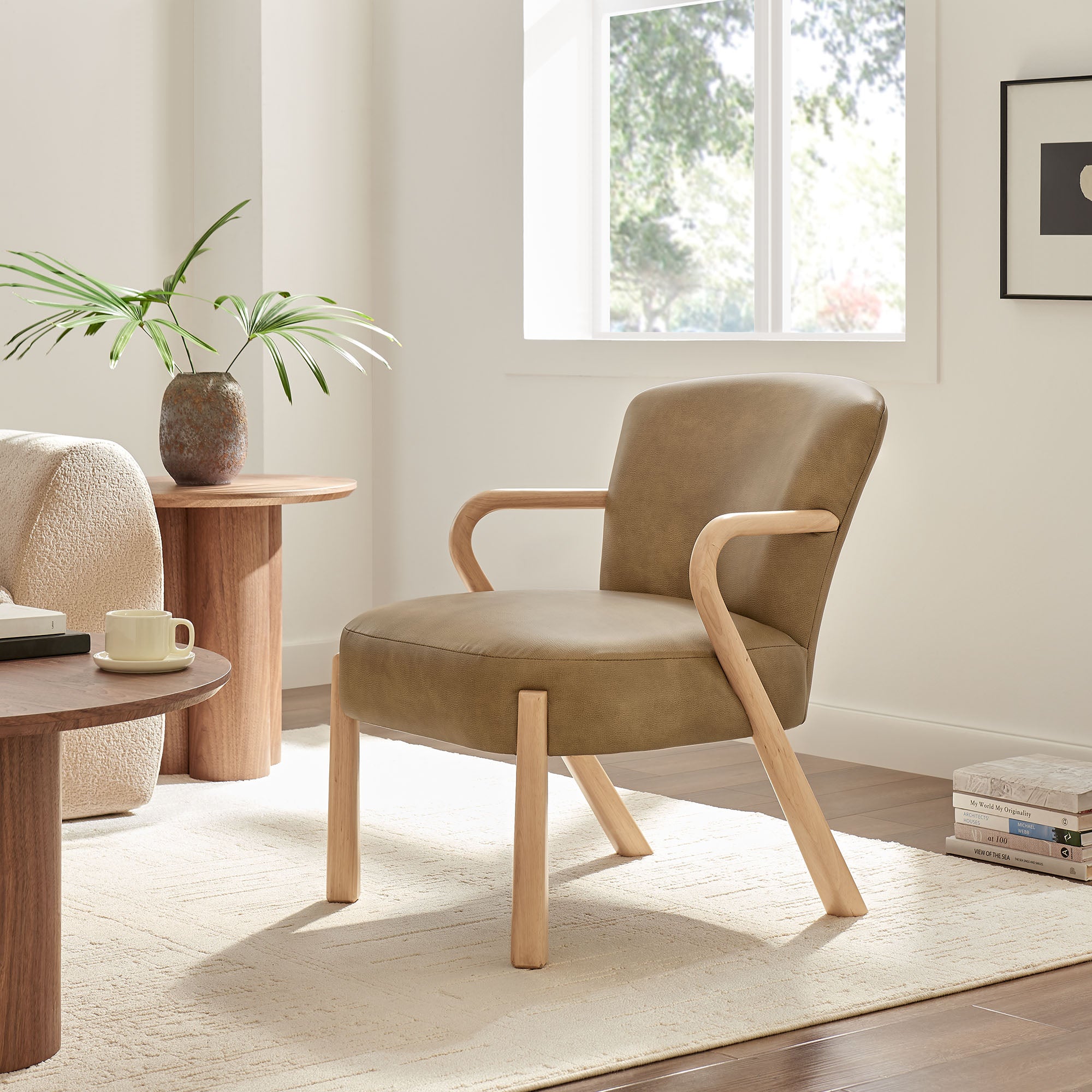 Modway EEI-7529 Arden Faux Leather Upholstered Accent Armchair