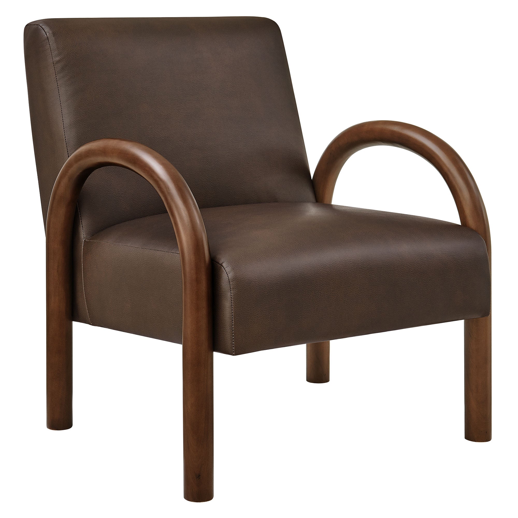 Modway Lunet Faux Leather Upholstered Accent Chair