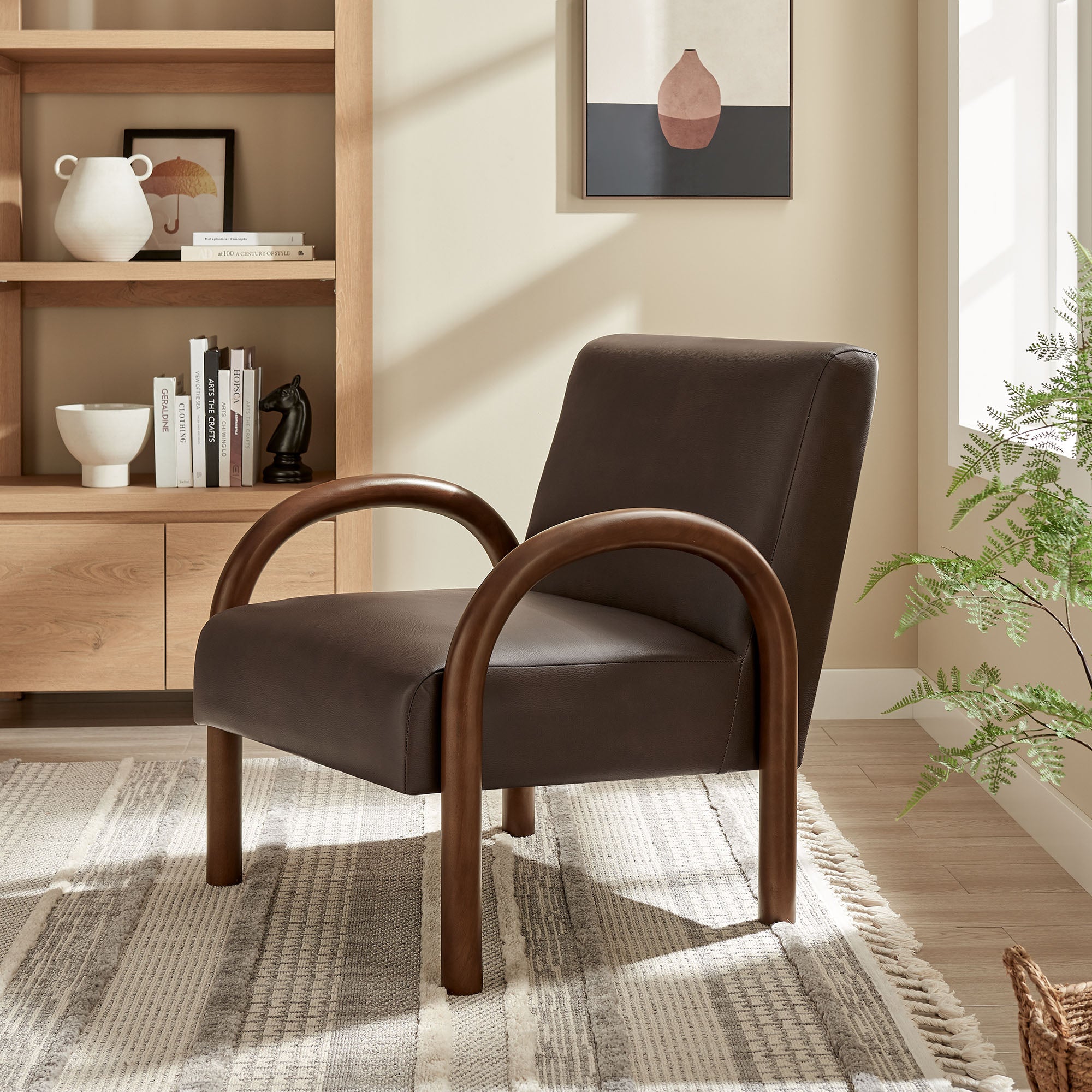 Modway EEI-7530 Lunet Faux Leather Upholstered Accent Chair