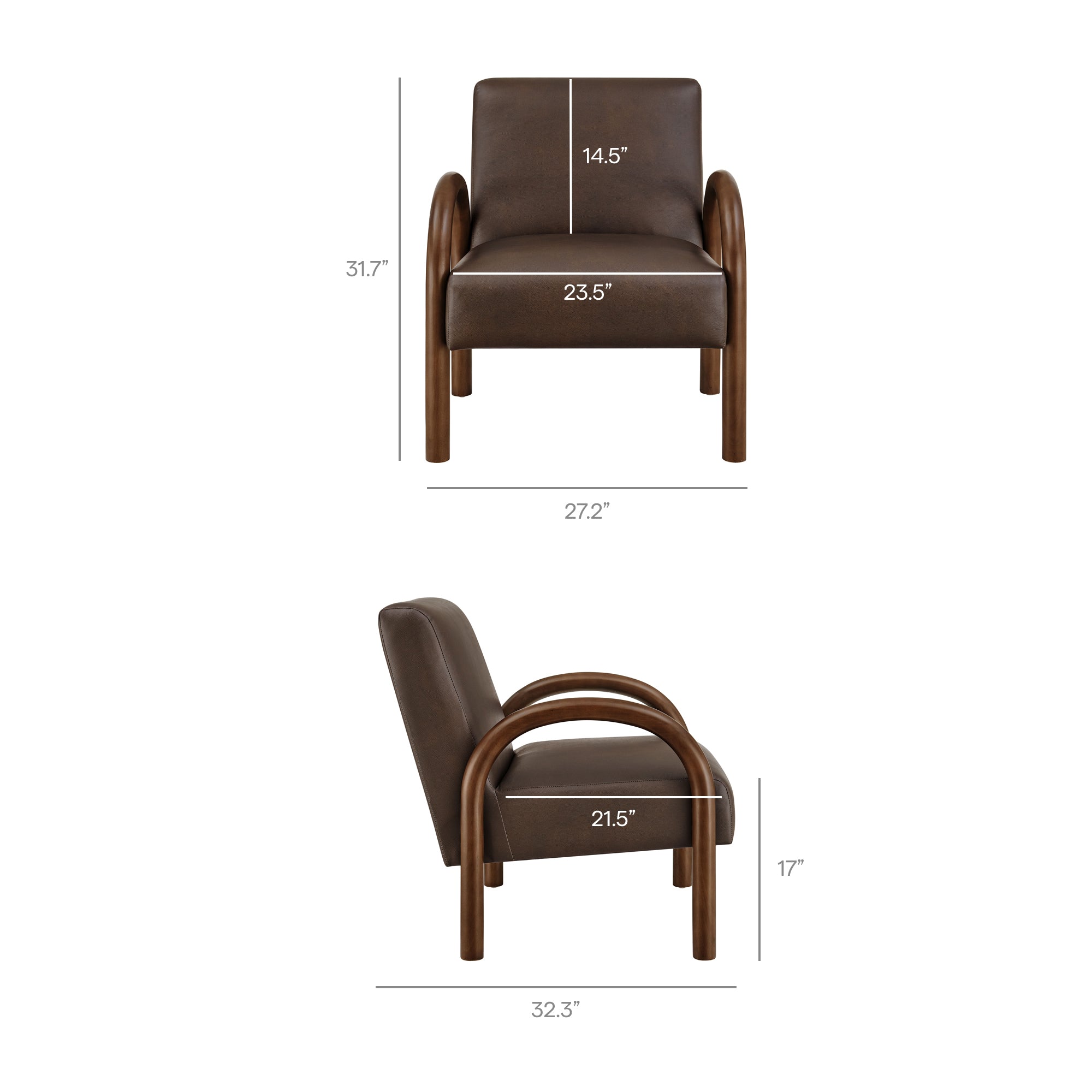 Modway Lunet Faux Leather Upholstered Accent Chair