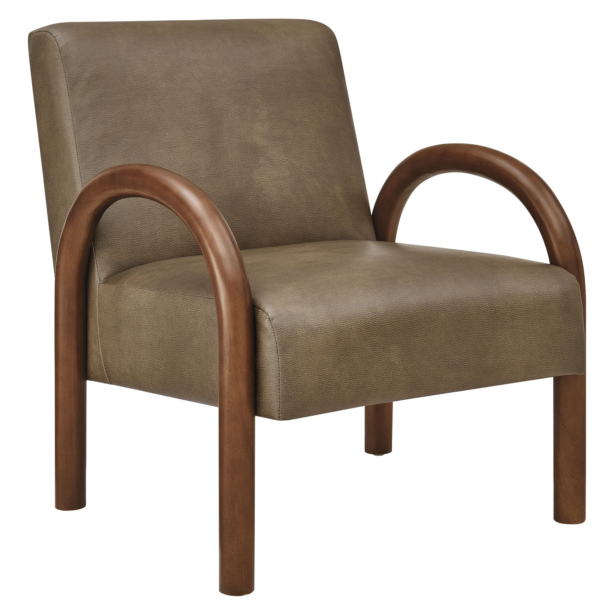Modway Lunet Faux Leather Upholstered Accent Chair