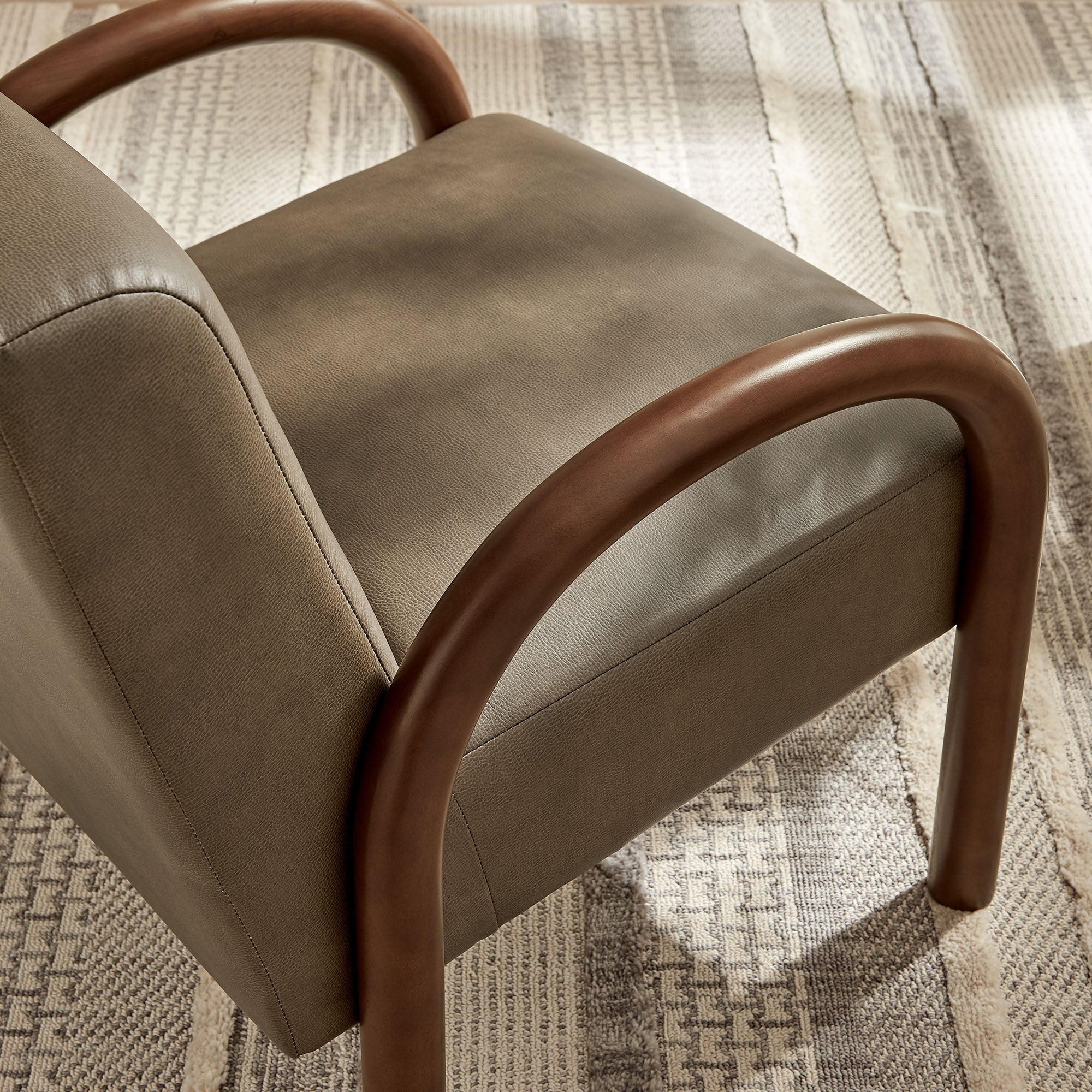 Modway Lunet Faux Leather Upholstered Accent Chair