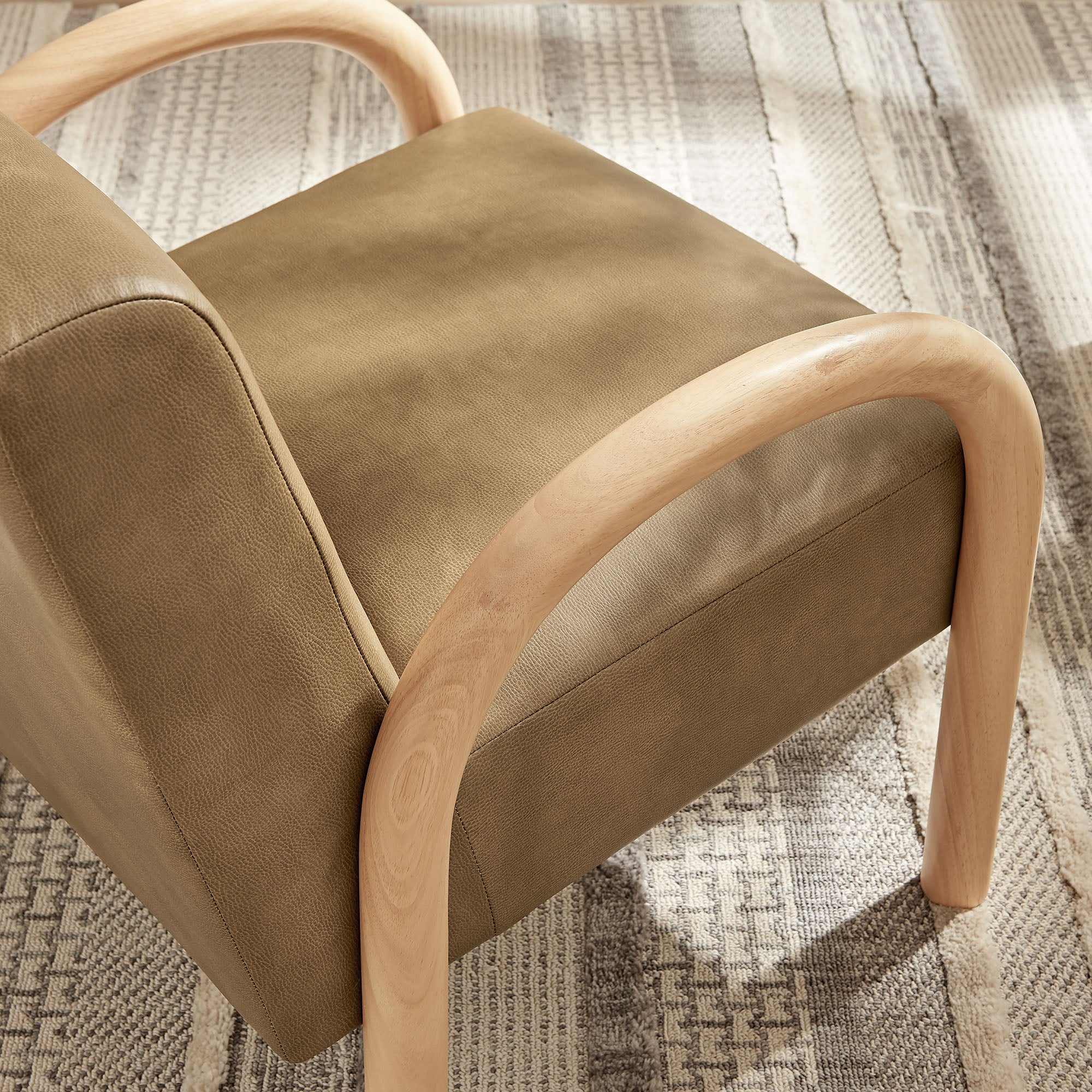Modway Lunet Faux Leather Upholstered Accent Chair