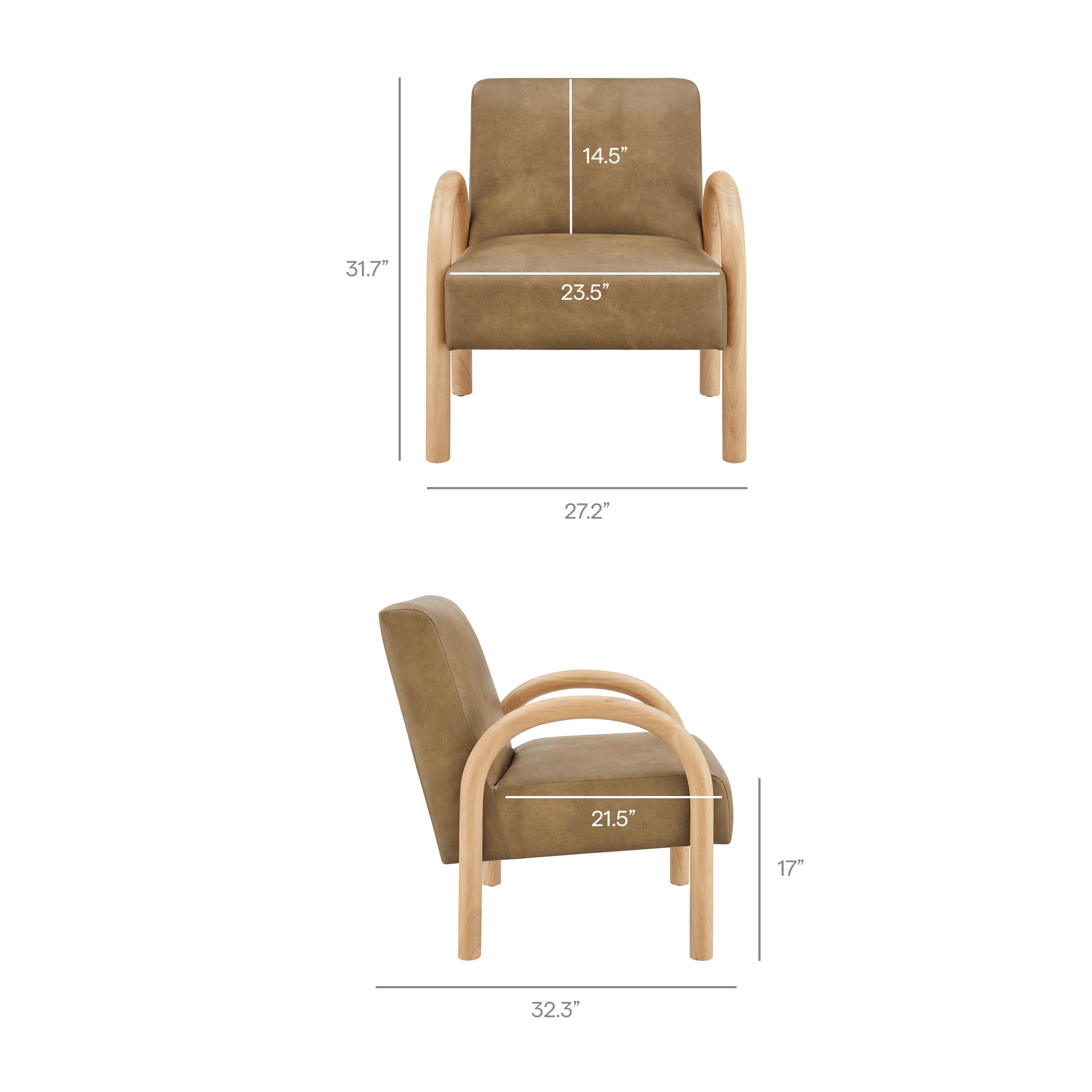 Modway EEI-7530 Lunet Faux Leather Upholstered Accent Chair