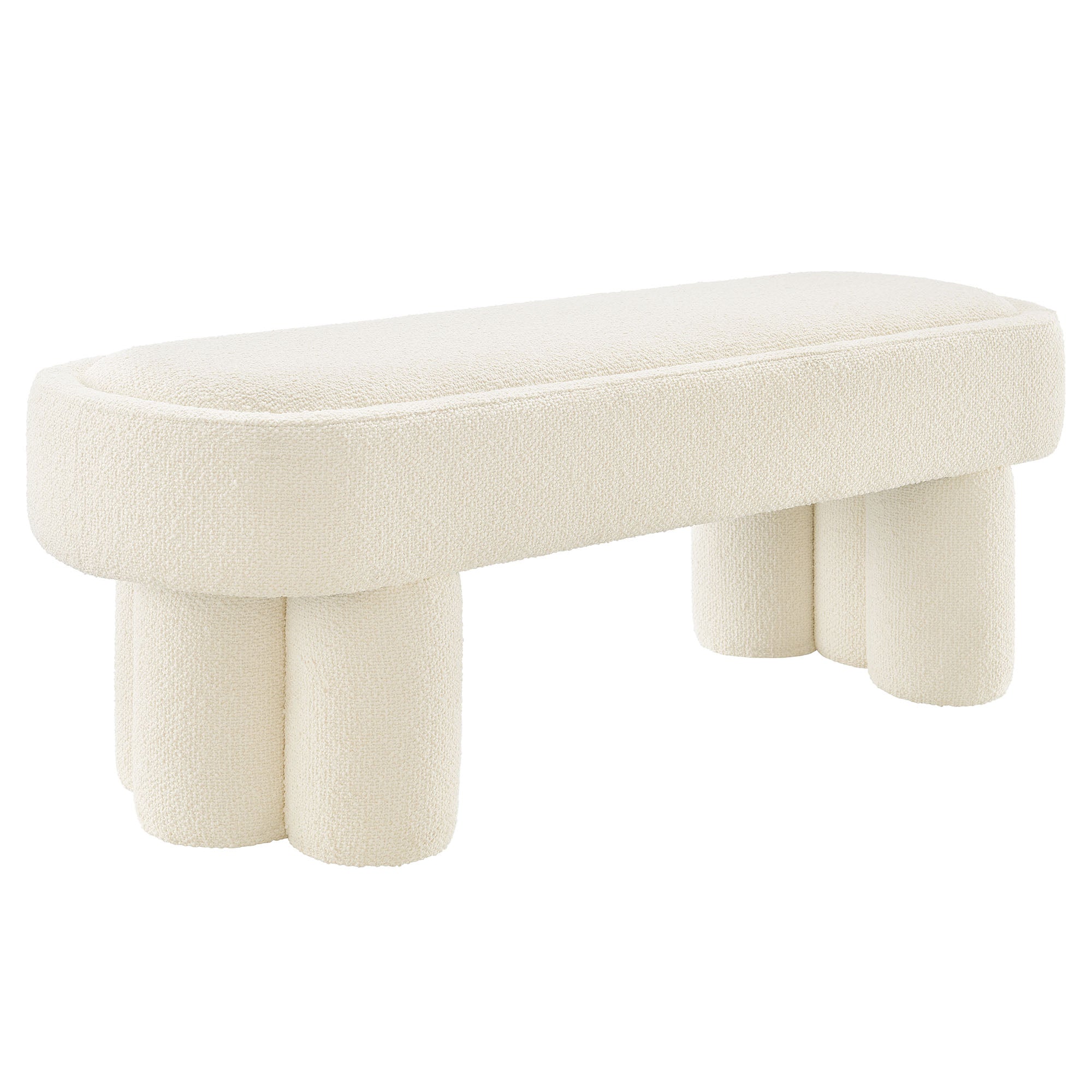 Modway Mossi 52-Inch Oval Boucle Fabric Bench