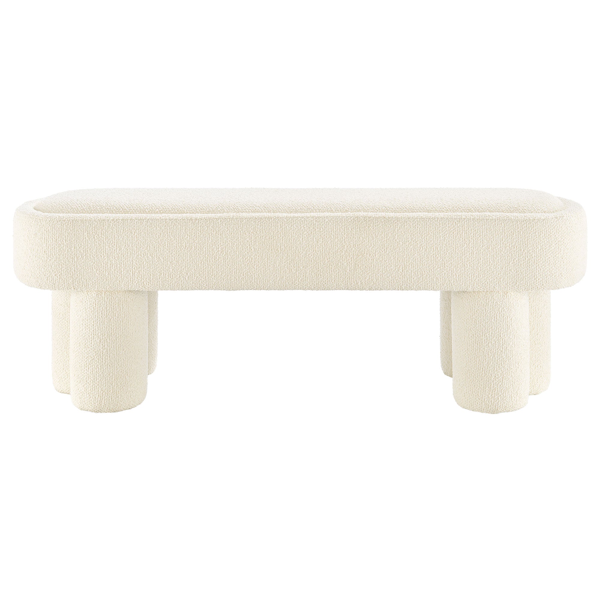 Modway Mossi 52-Inch Oval Boucle Fabric Bench