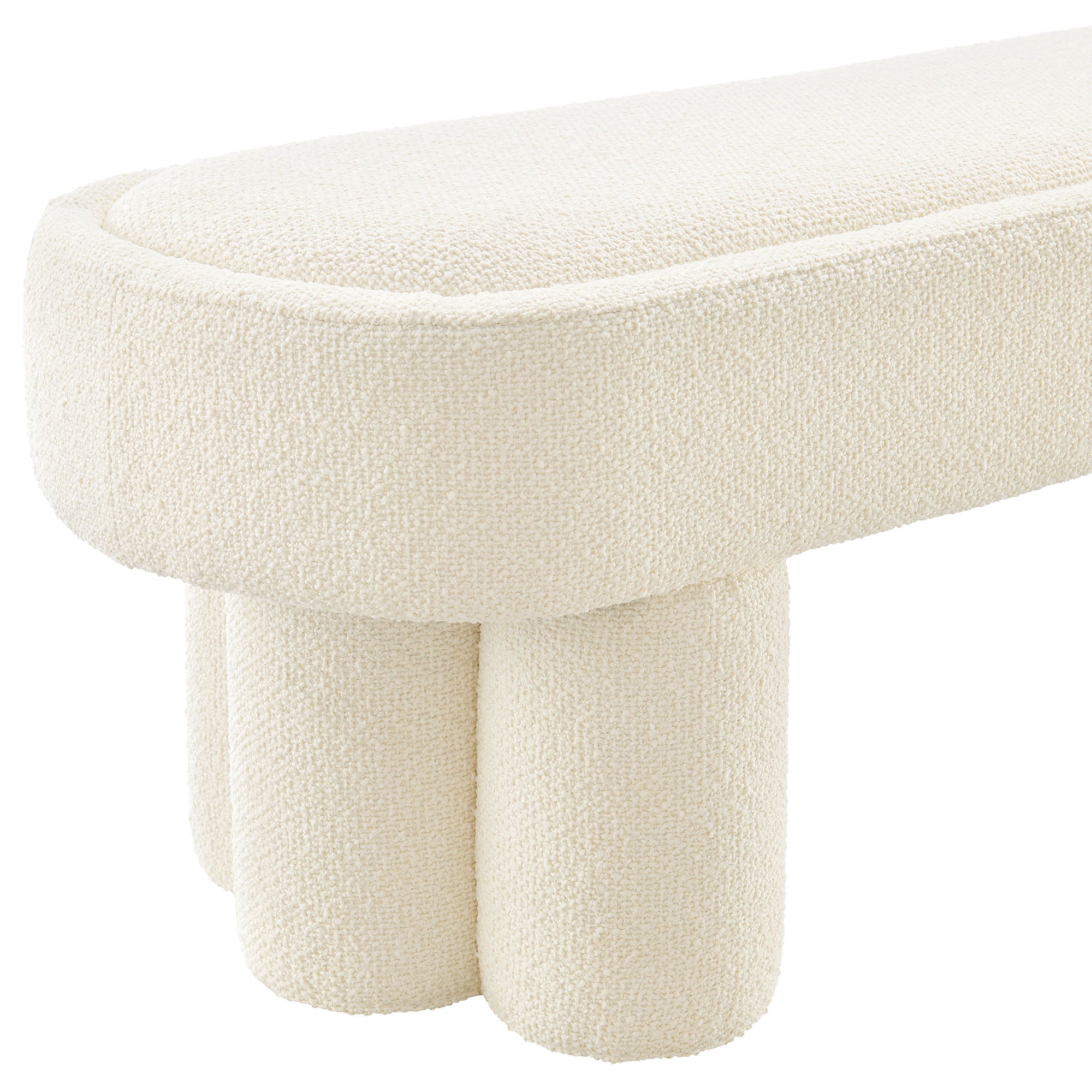 Modway Mossi 52-Inch Oval Boucle Fabric Bench