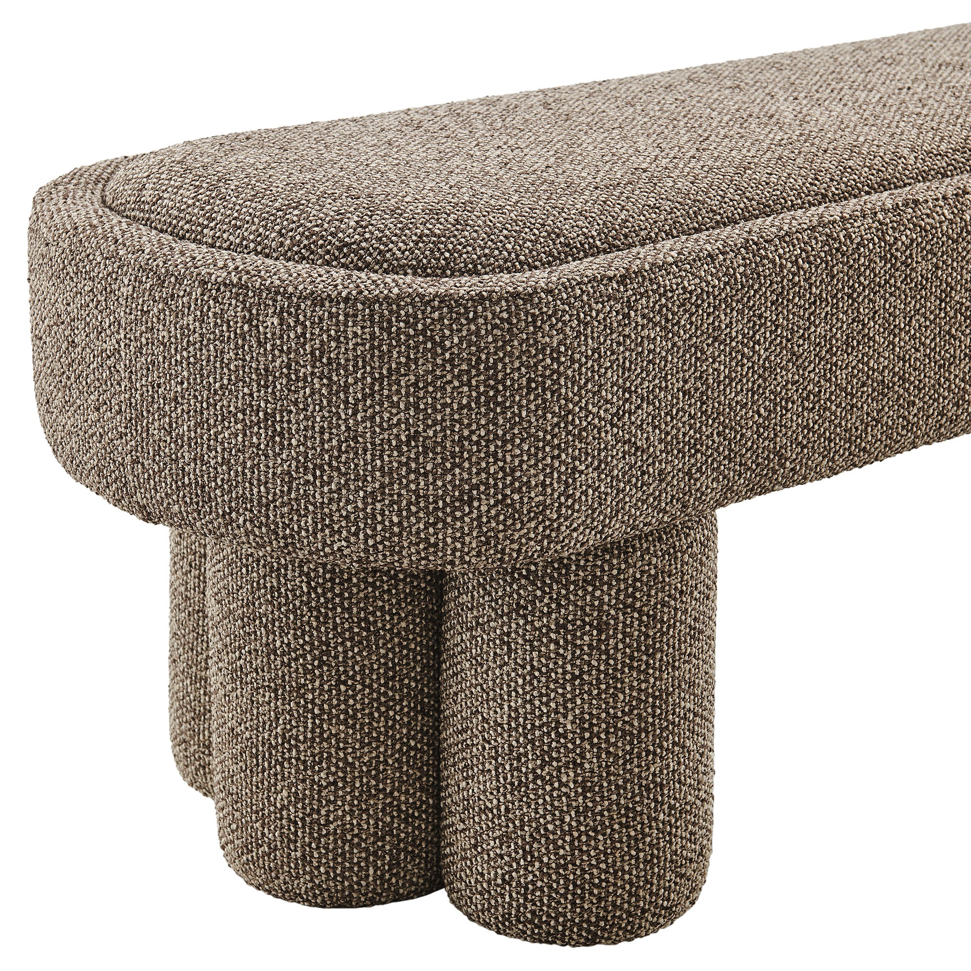 Modway Mossi 52-Inch Oval Boucle Fabric Bench