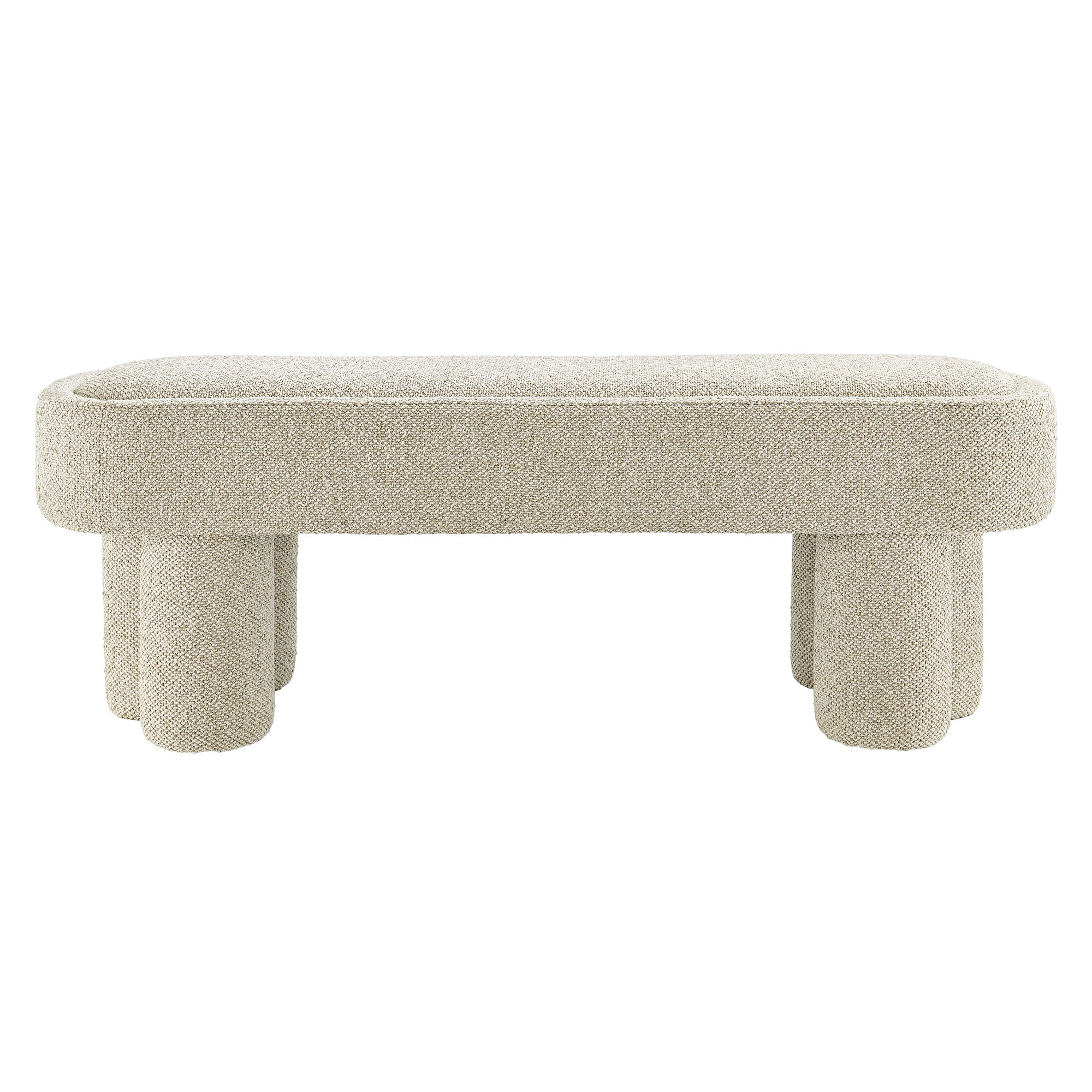 Modway Mossi 52-Inch Oval Boucle Fabric Bench