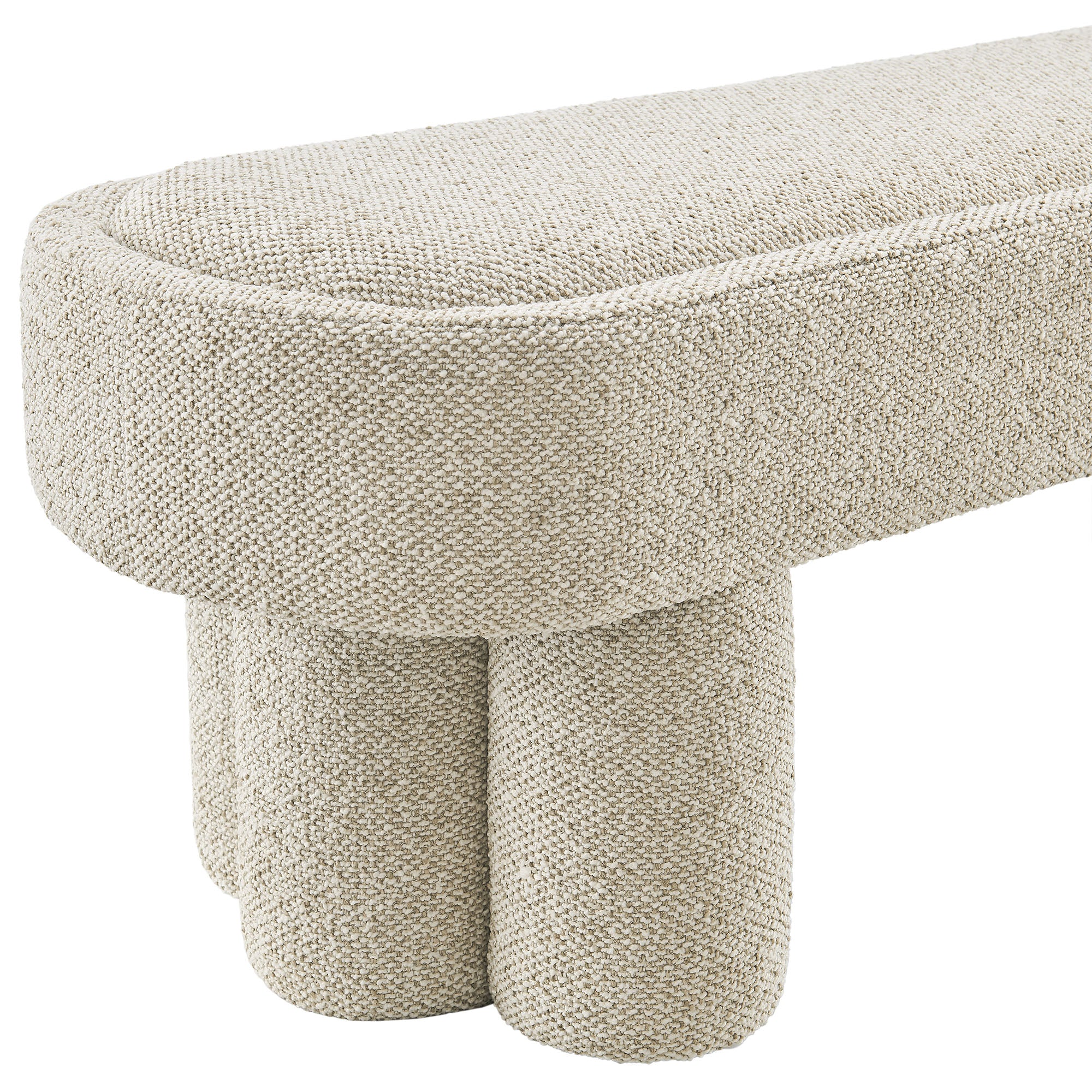 Modway Mossi 52-Inch Oval Boucle Fabric Bench