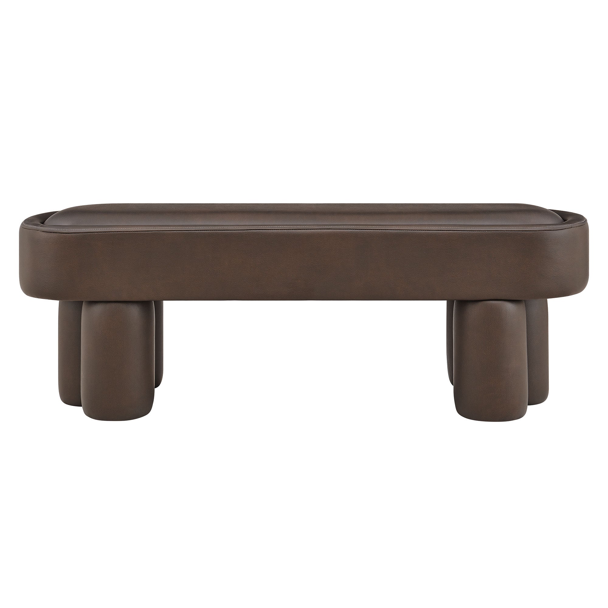 Modway Mossi 52-Inch Oval Vegan Leather Bench