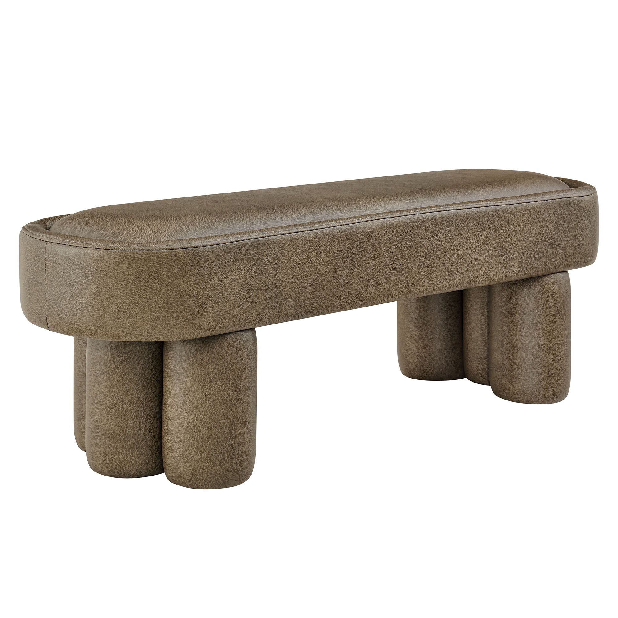 Modway Mossi 52-Inch Oval Vegan Leather Bench