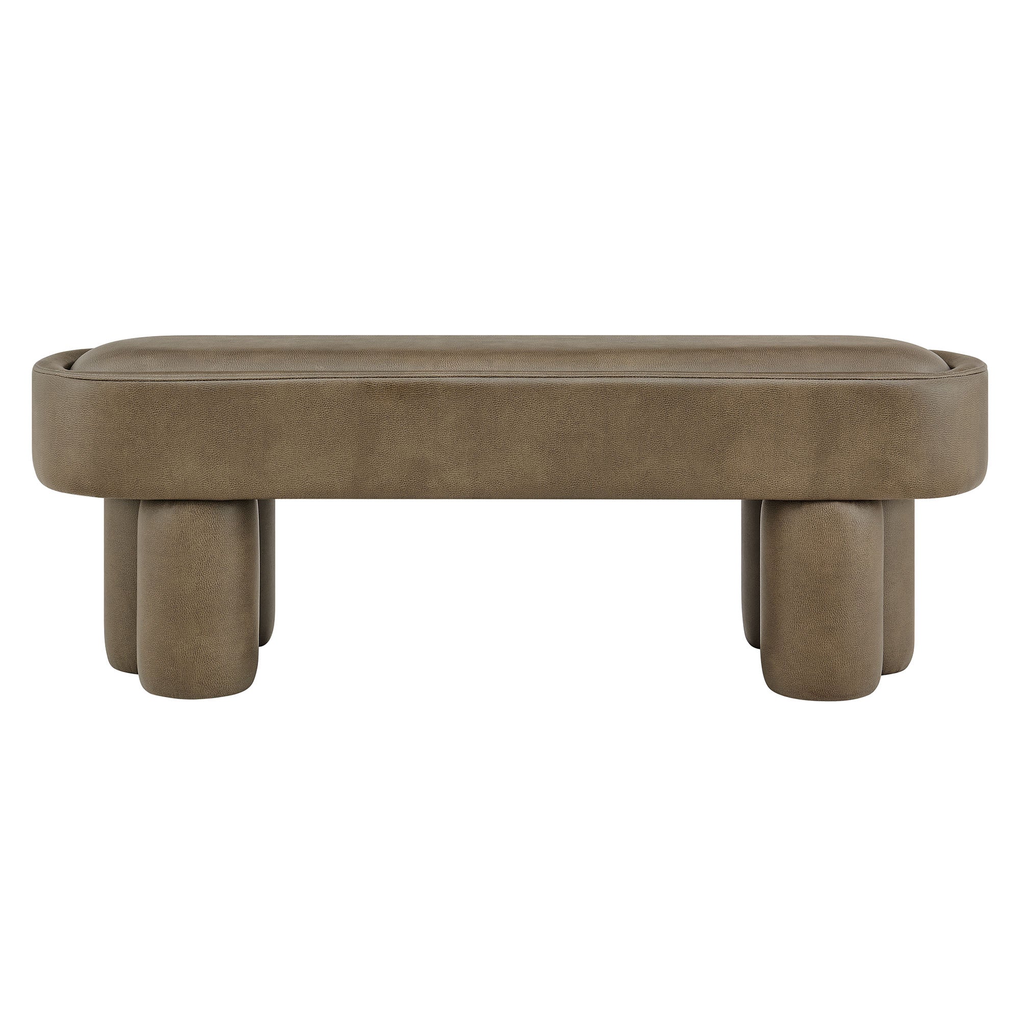 Modway Mossi 52-Inch Oval Vegan Leather Bench