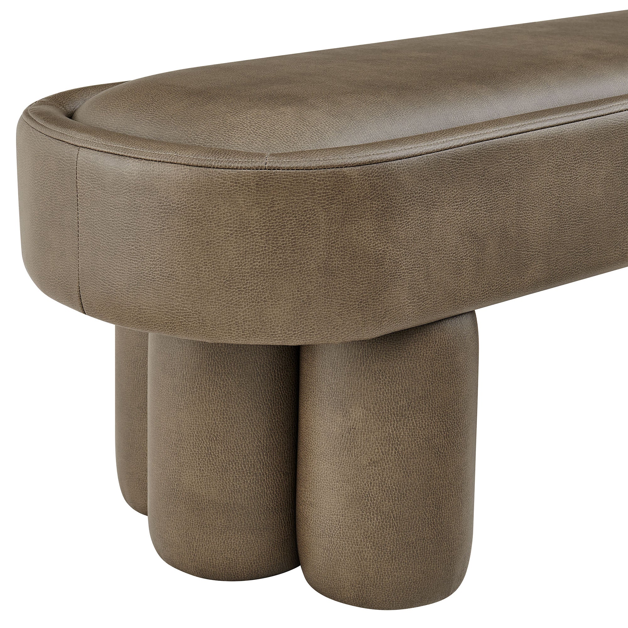 Modway EEI-7532 Mossi 52-Inch Oval Vegan Leather Bench