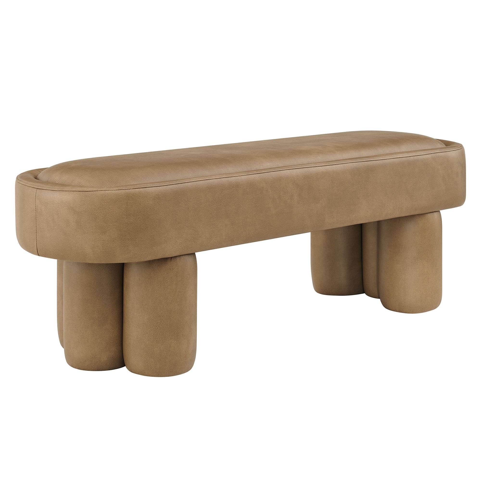 Modway Mossi 52-Inch Oval Vegan Leather Bench