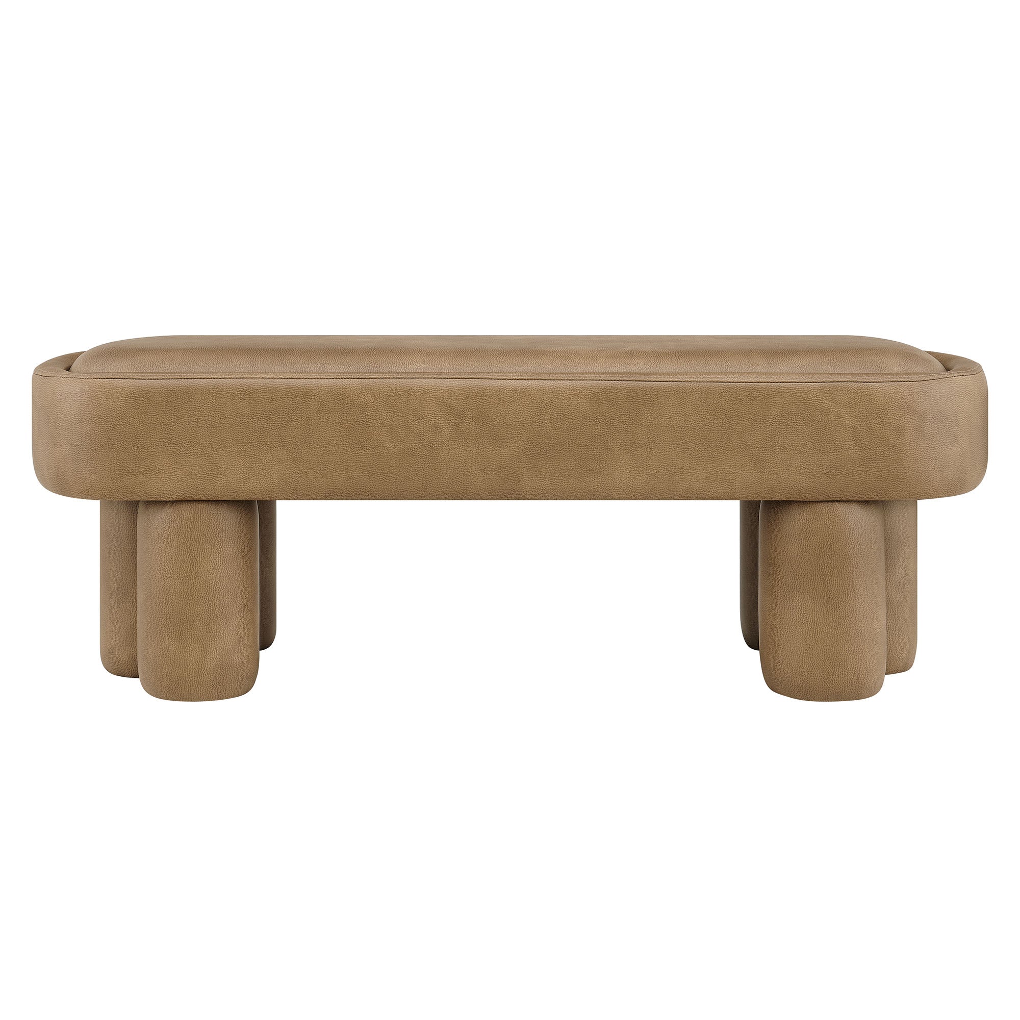 Modway Mossi 52-Inch Oval Vegan Leather Bench