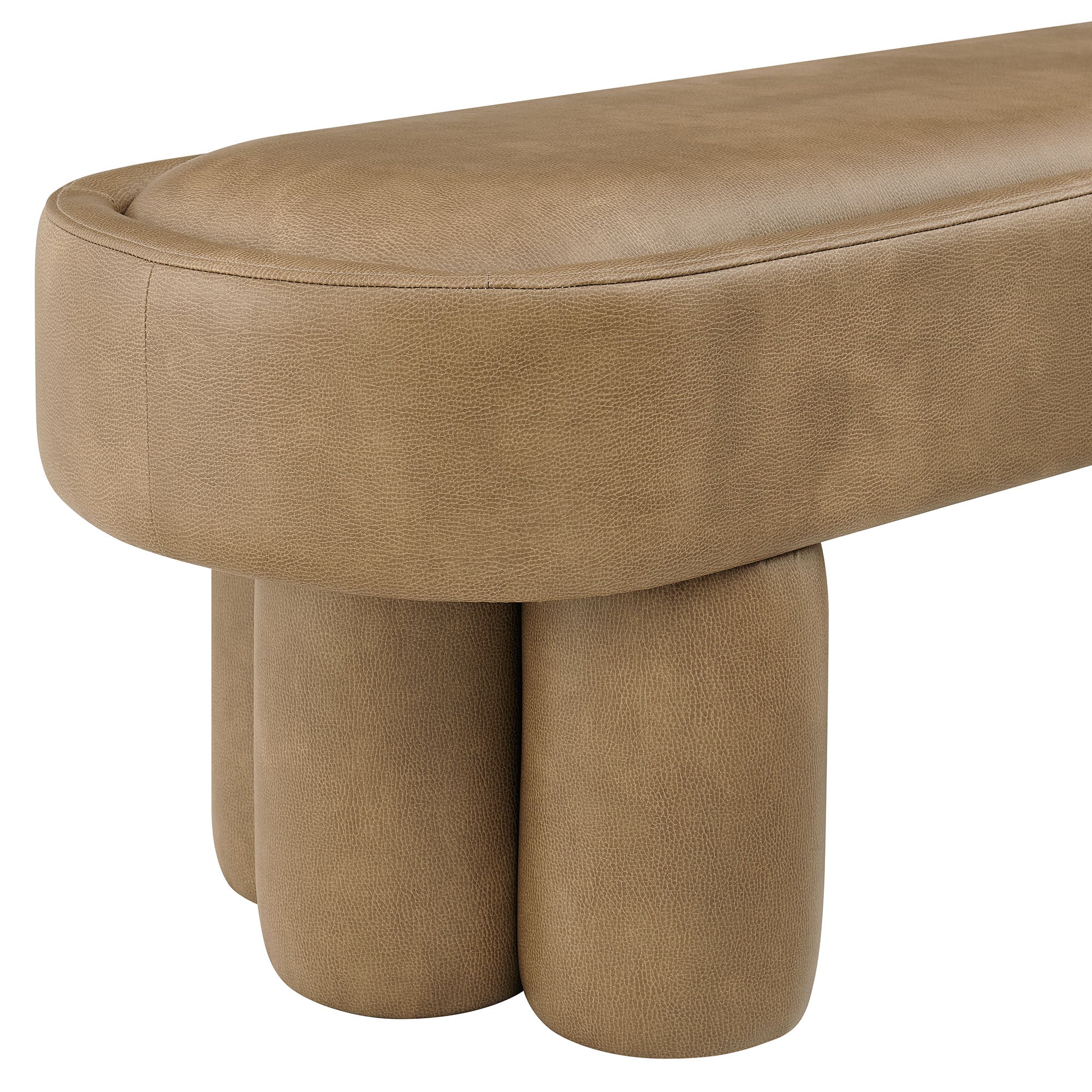 Modway Mossi 52-Inch Oval Vegan Leather Bench