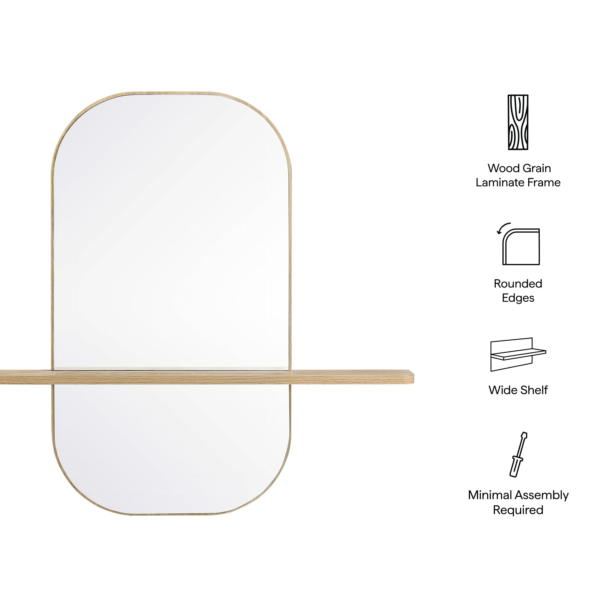 Modway EEI-7533 Solstice Large Oval Mirror
