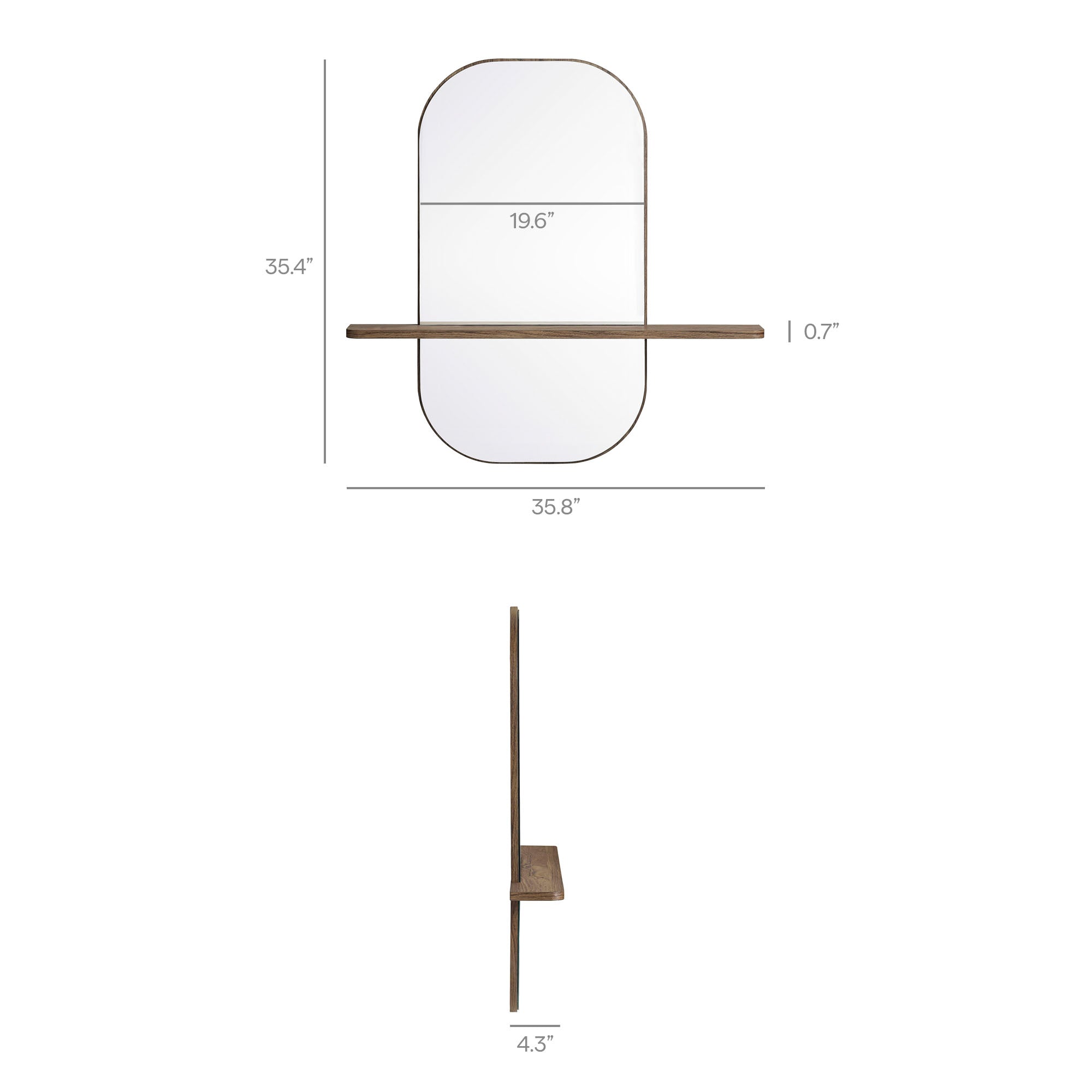 Modway EEI-7533 Solstice Large Oval Mirror