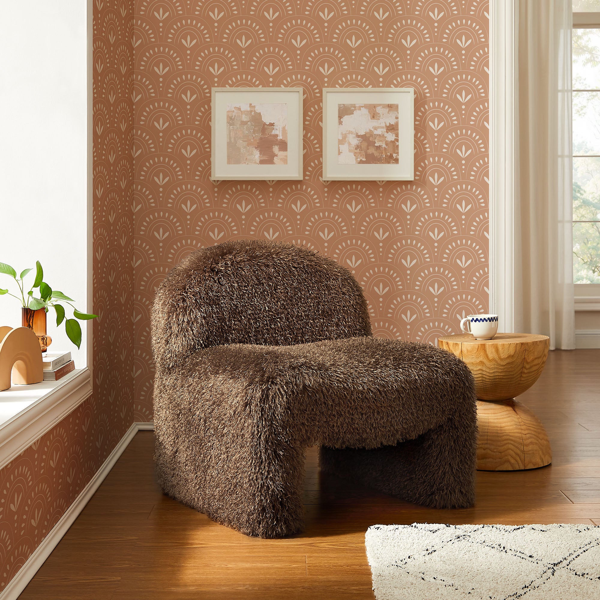 Modway Mina Faux Fur Accent Chair