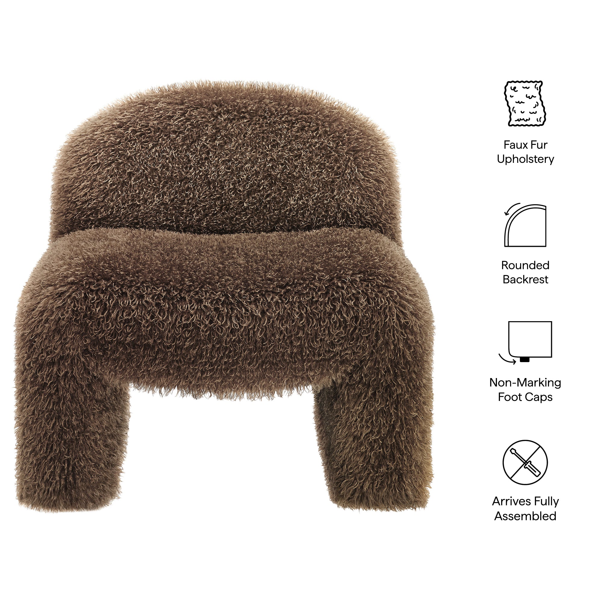 Modway EEI-7534 Mina Faux Fur Accent Chair