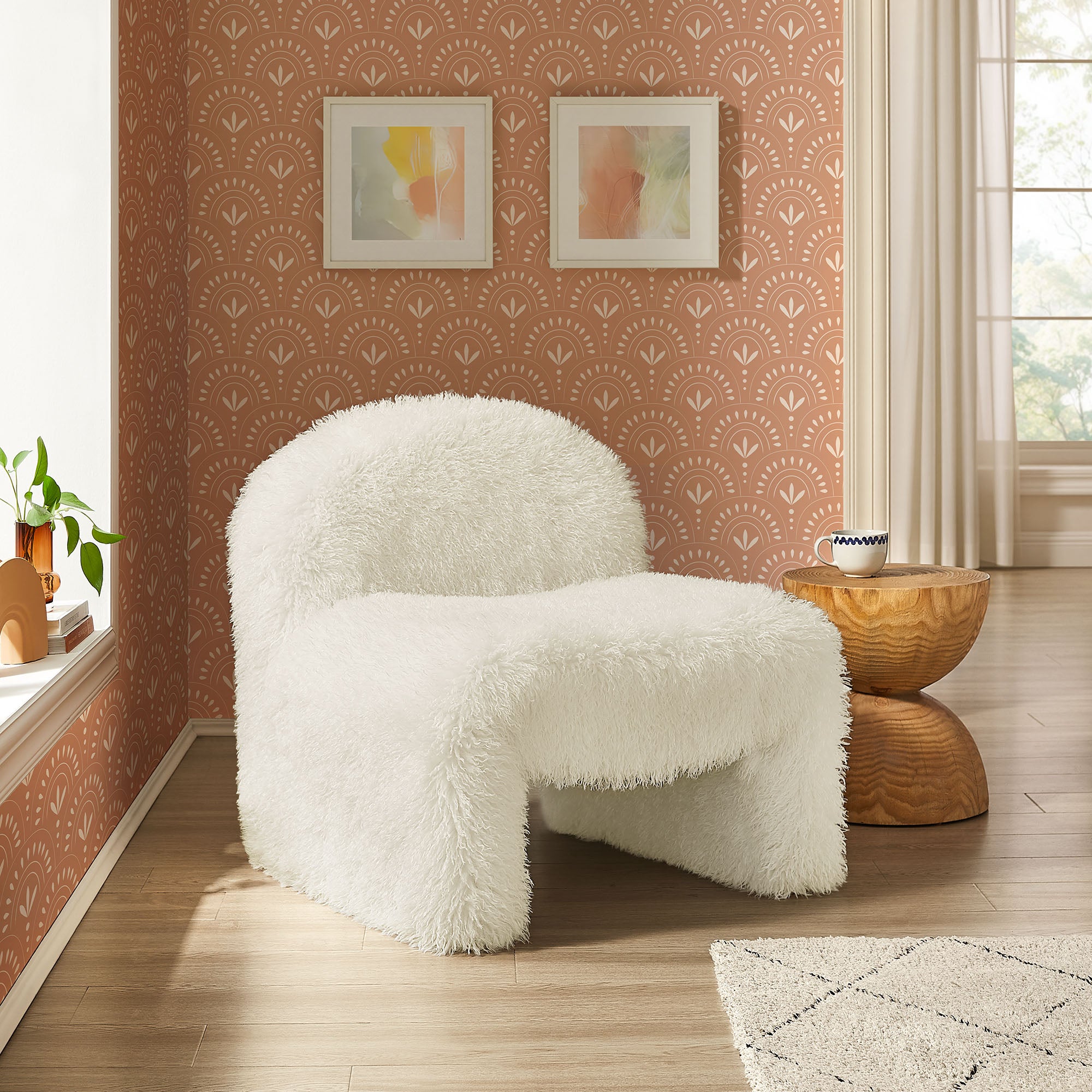Modway EEI-7534 Mina Faux Fur Accent Chair