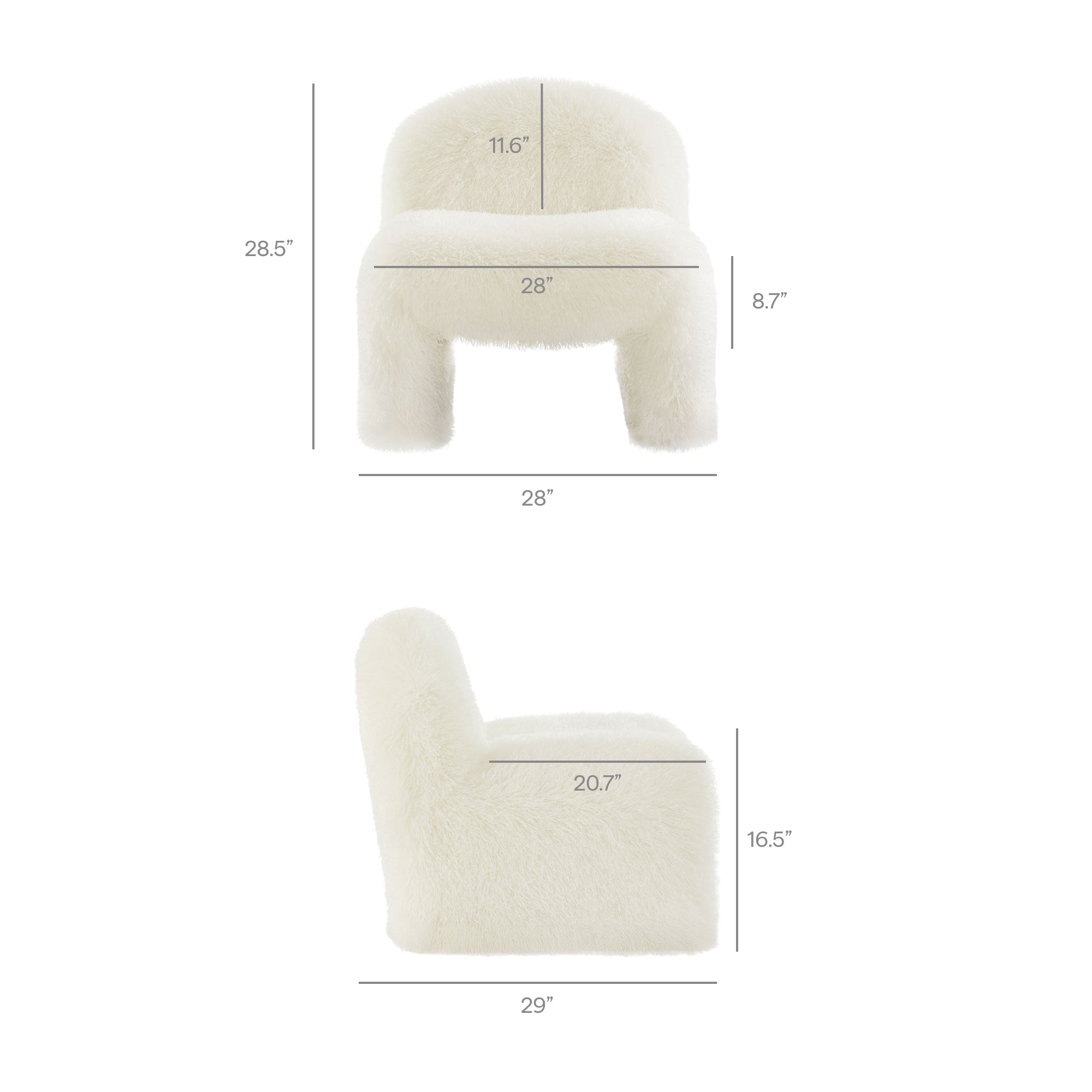Modway Mina Faux Fur Accent Chair