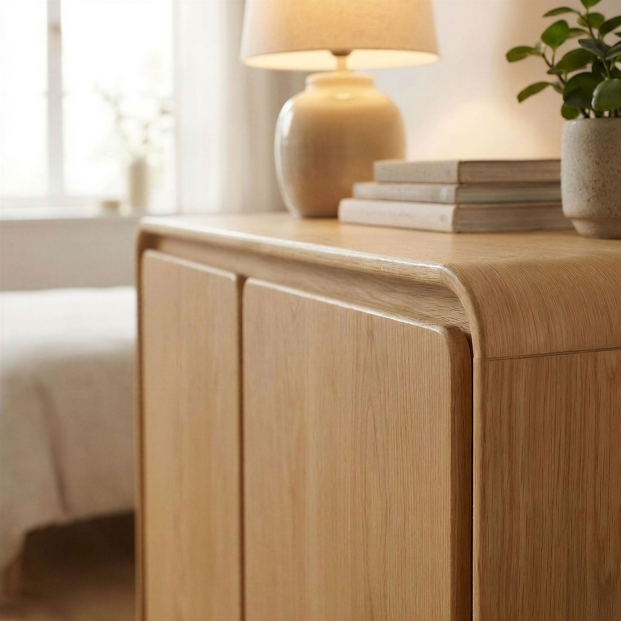 Modway EEI-7538 Lumo 2-Door Curved Wood Accent Cabinet