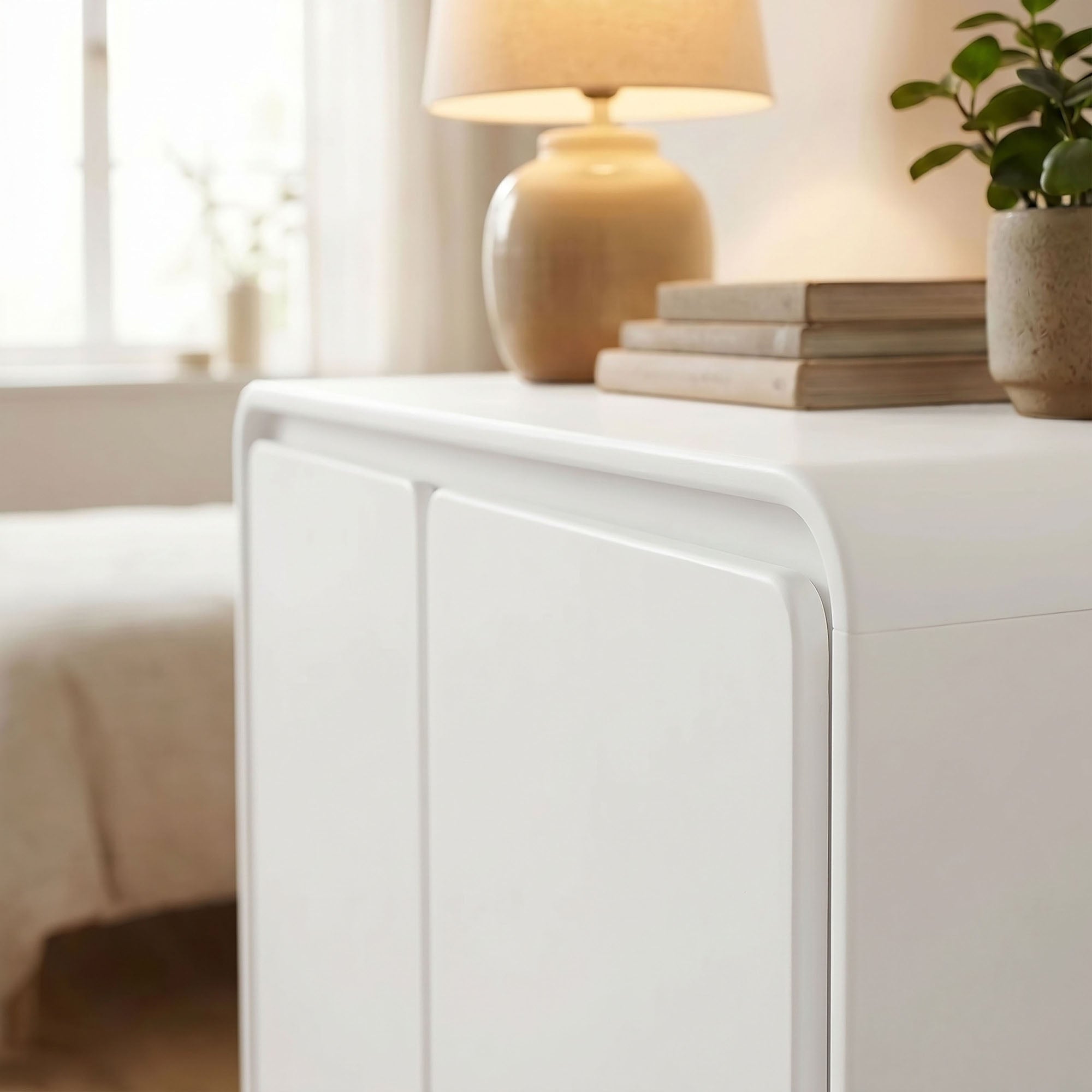 Modway EEI-7539 Lumo 2-Door Curved Wood Accent Cabinet
