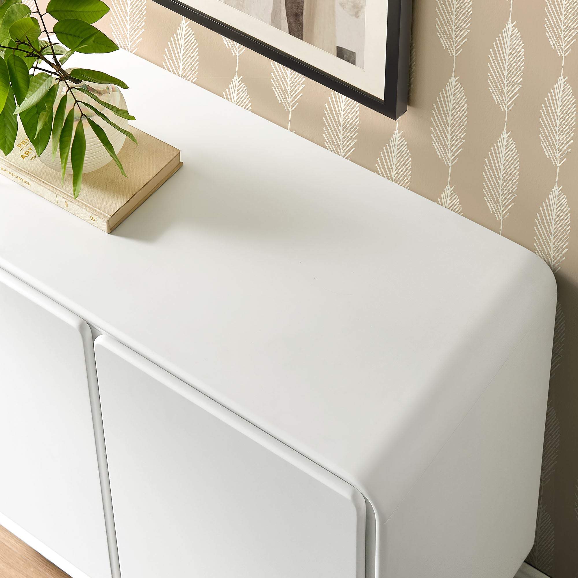 Modway EEI-7539 Lumo 2-Door Curved Wood Accent Cabinet