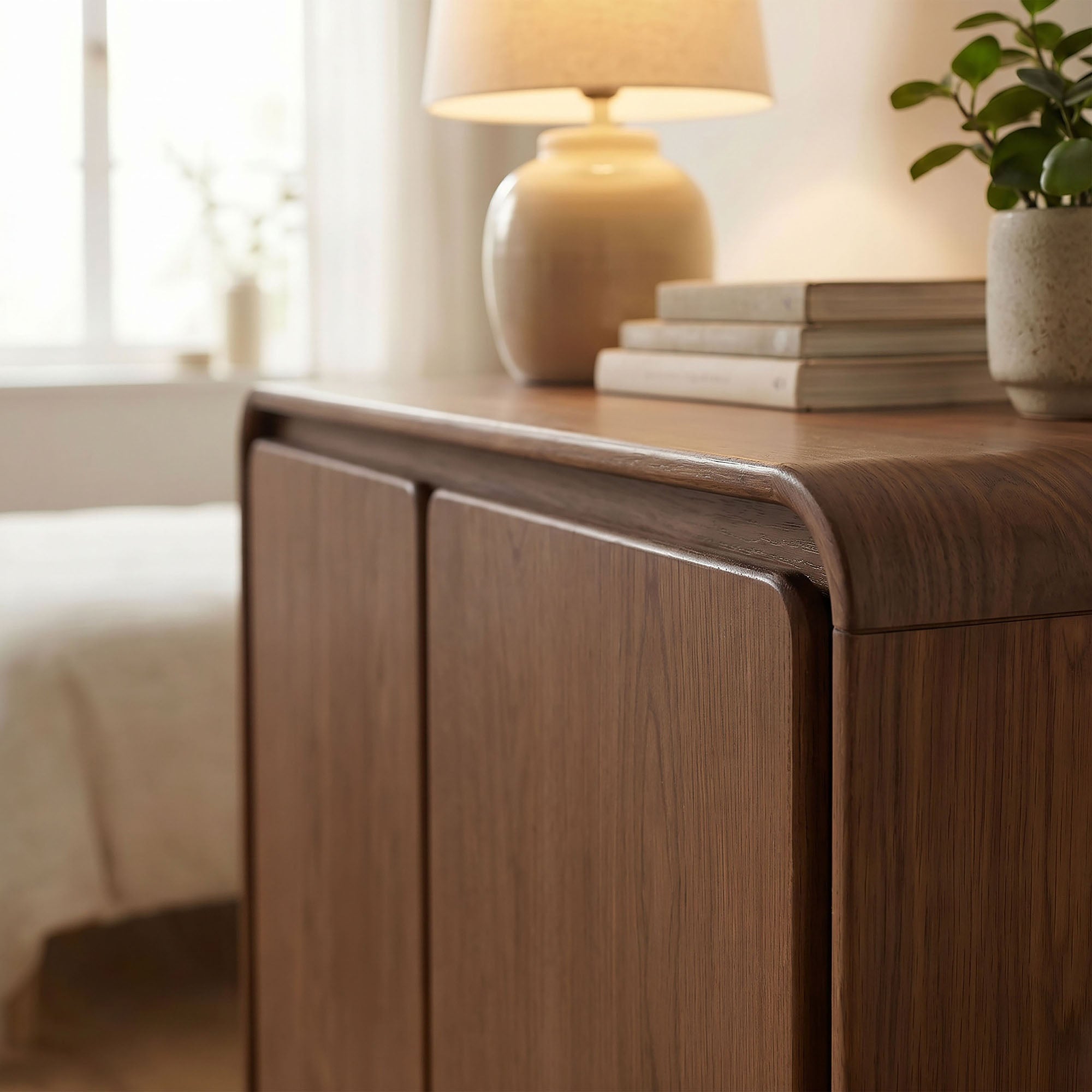 Modway EEI-7540 Lumo 2-Door Curved Wood Accent Cabinet