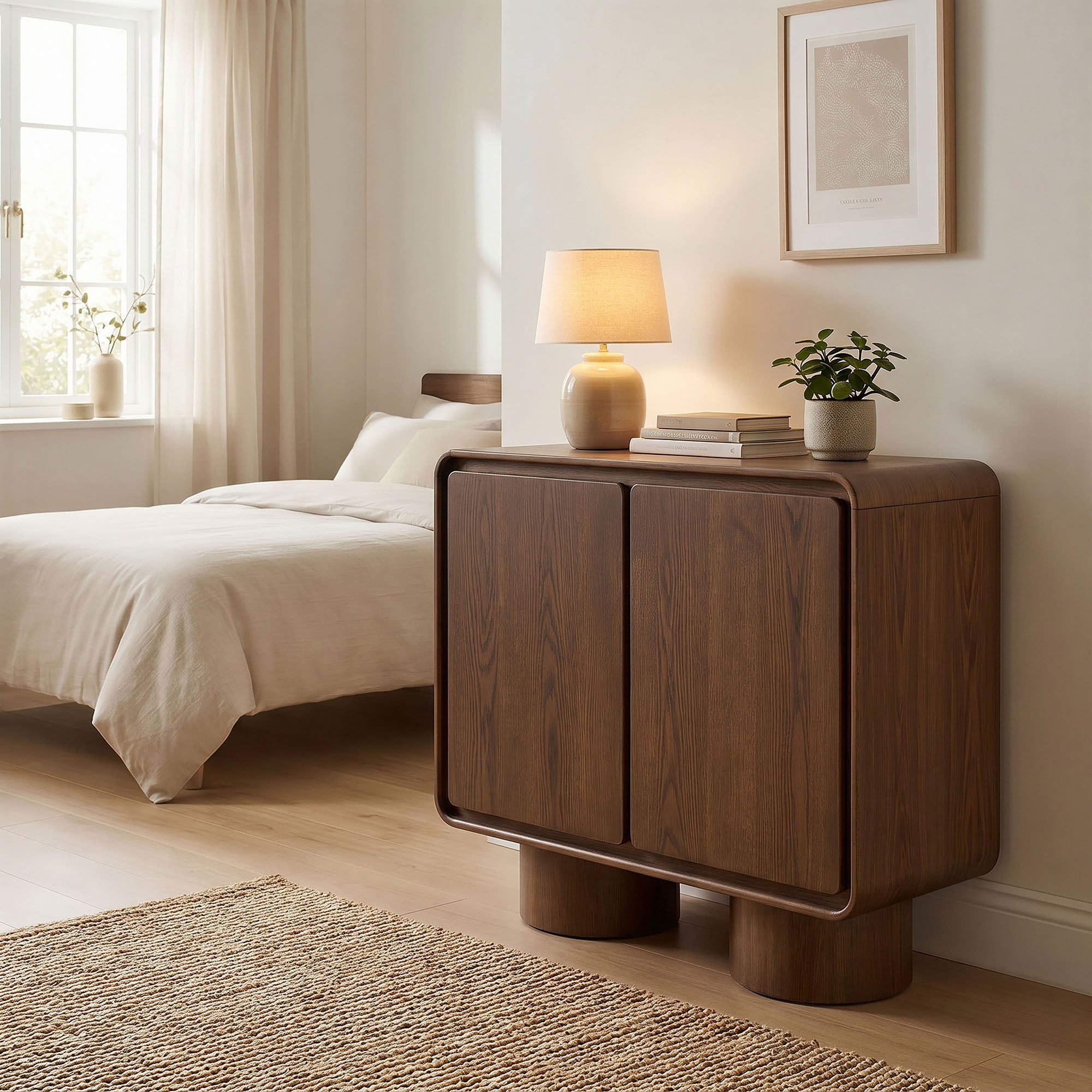 Modway EEI-7540 Lumo 2-Door Curved Wood Accent Cabinet