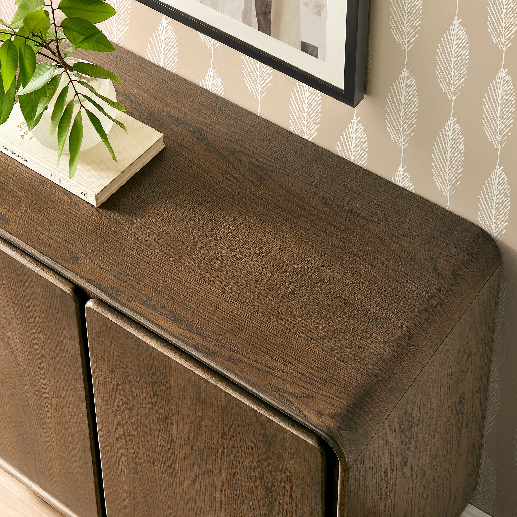 Modway EEI-7540 Lumo 2-Door Curved Wood Accent Cabinet