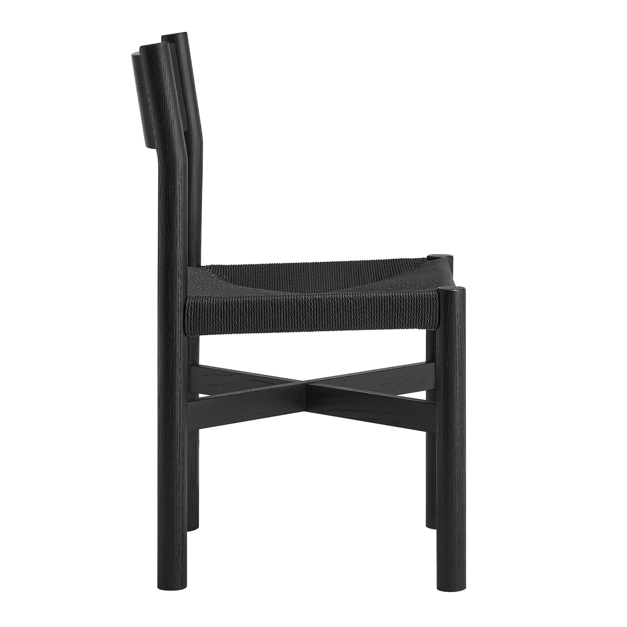 Modway Alvia Oak Wood Dining Side Chair With Woven Seat EEI-7541