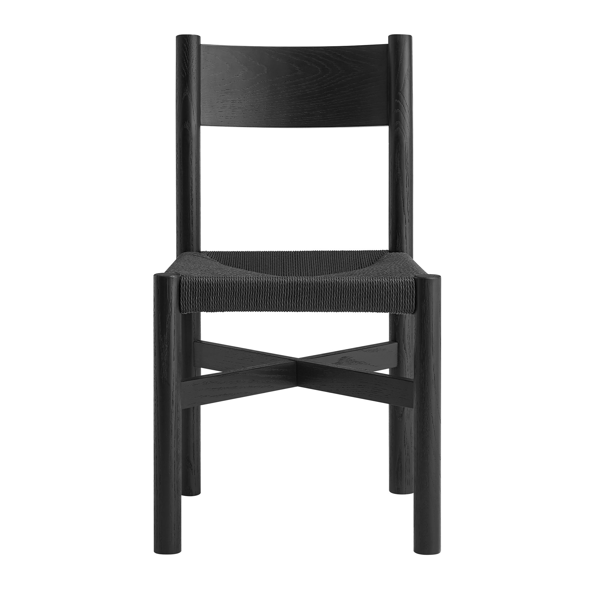 Modway Alvia Oak Wood Dining Side Chair With Woven Seat EEI-7541