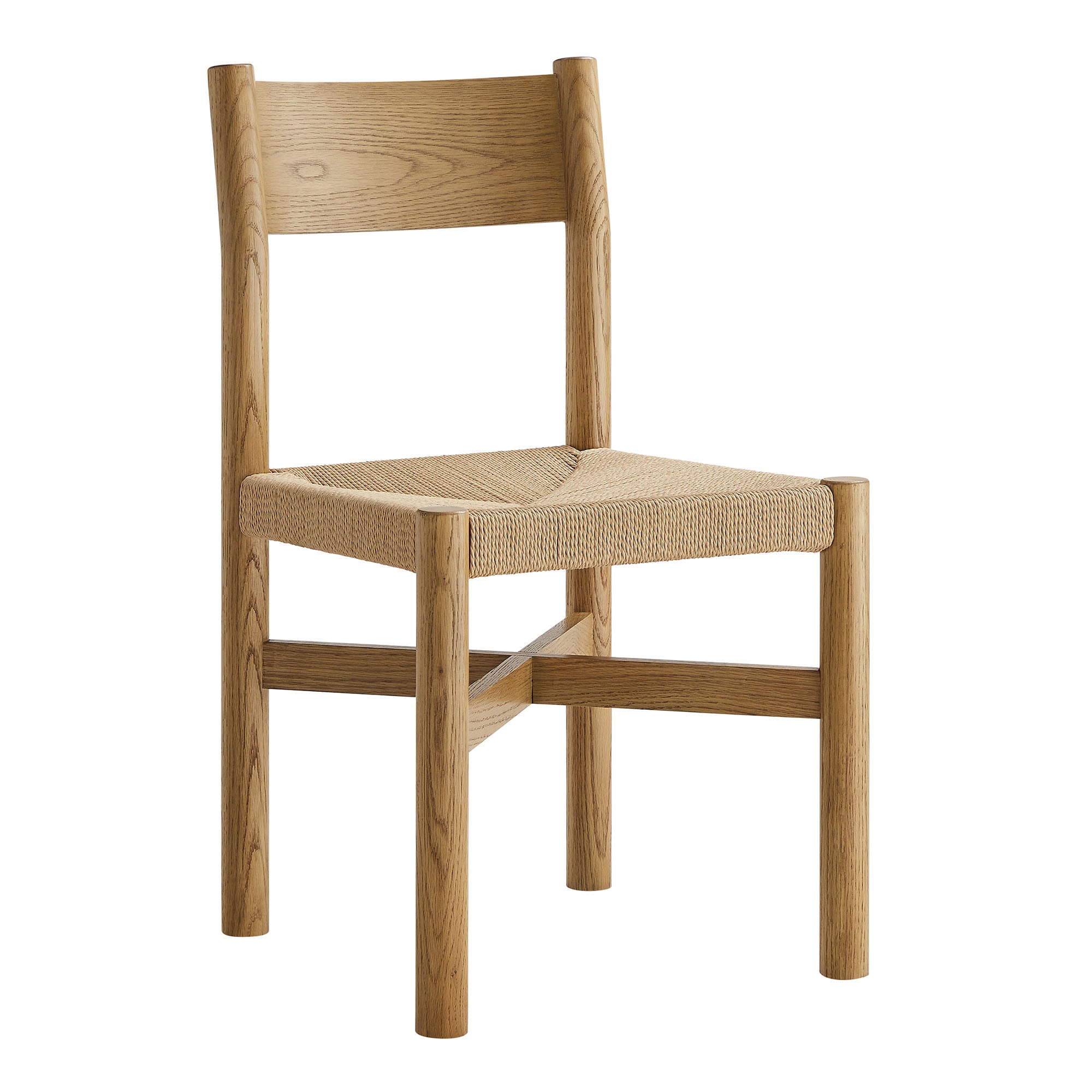 Modway Alvia Oak Wood Dining Side Chair With Woven Seat EEI-7541