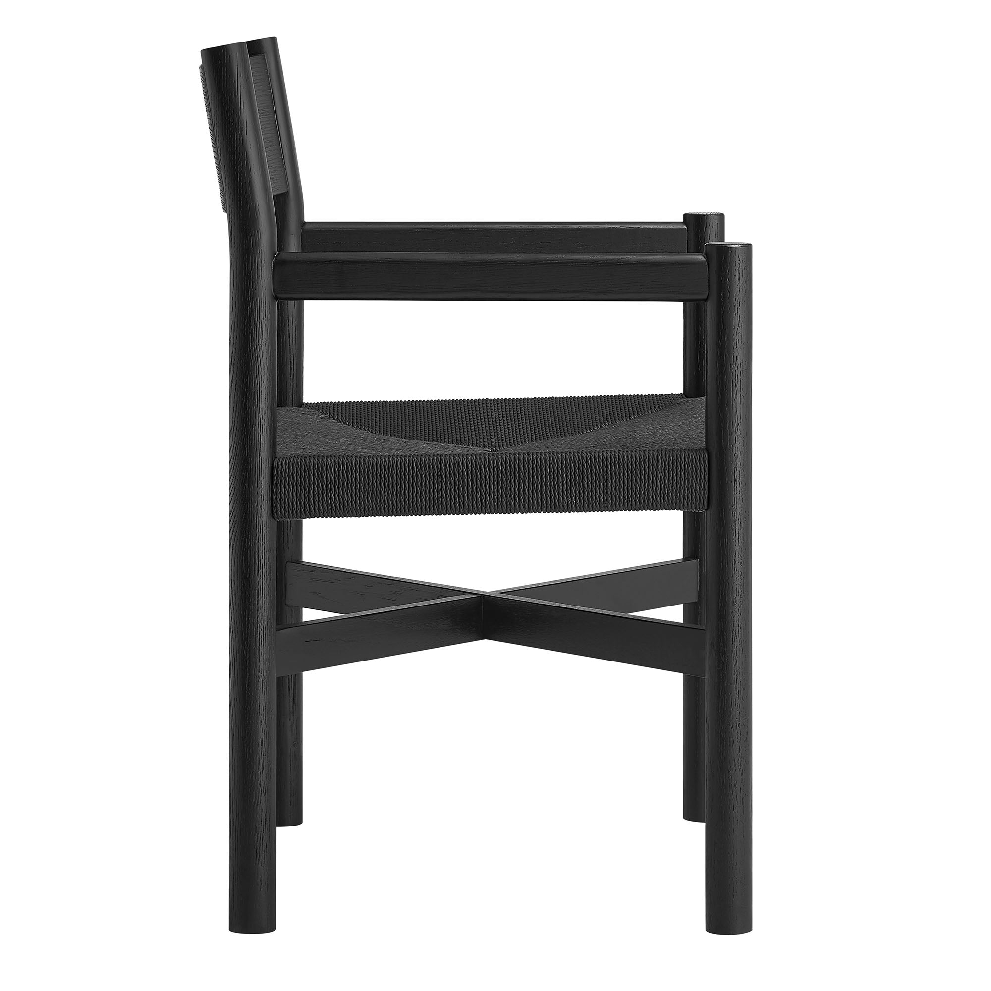Modway Alvia Oak Wood Dining Armchairs With Woven Seats Set of 2 EEI-7542