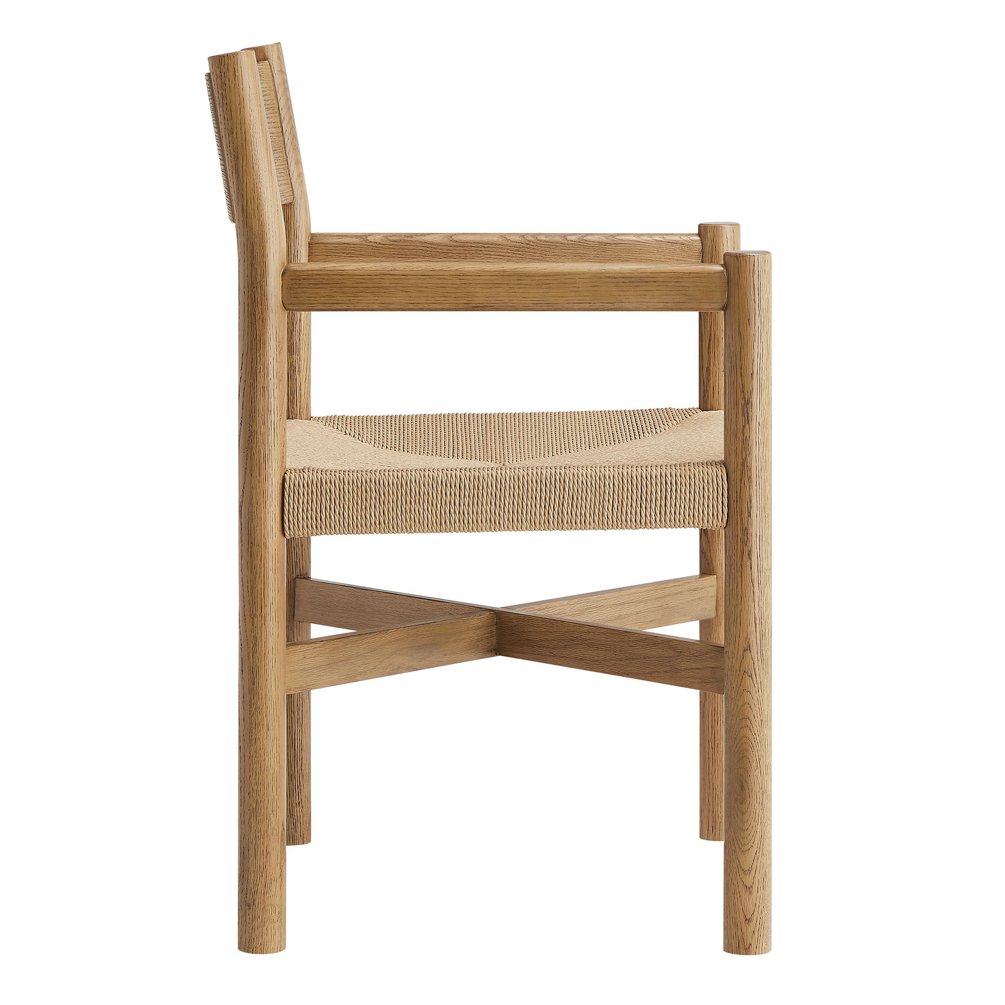 Modway Alvia Oak Wood Dining Armchairs With Woven Seats Set of 2 EEI-7542