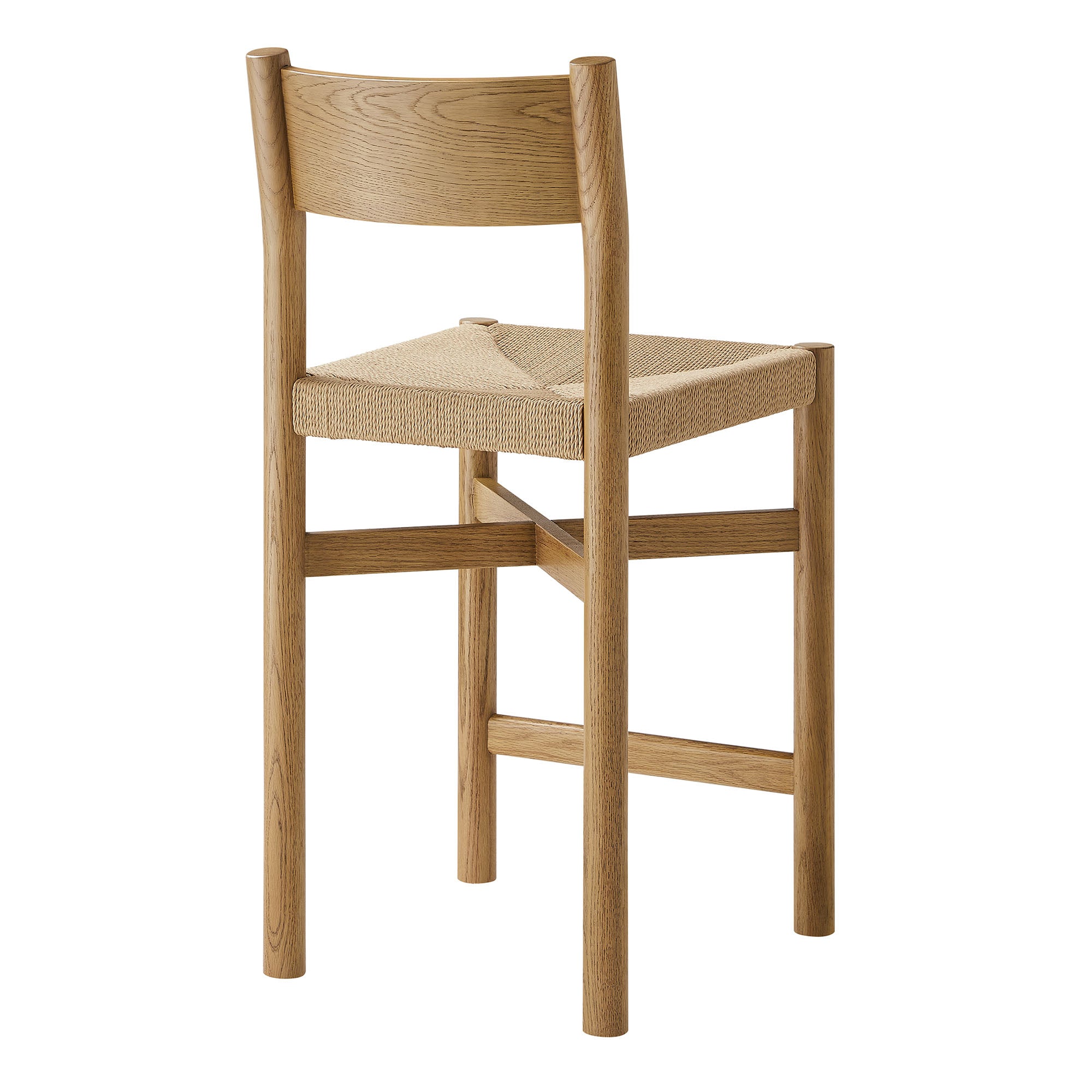 Modway Alvia Oak Wood Counter Stools With Woven Seats Set of 2 EEI-7543