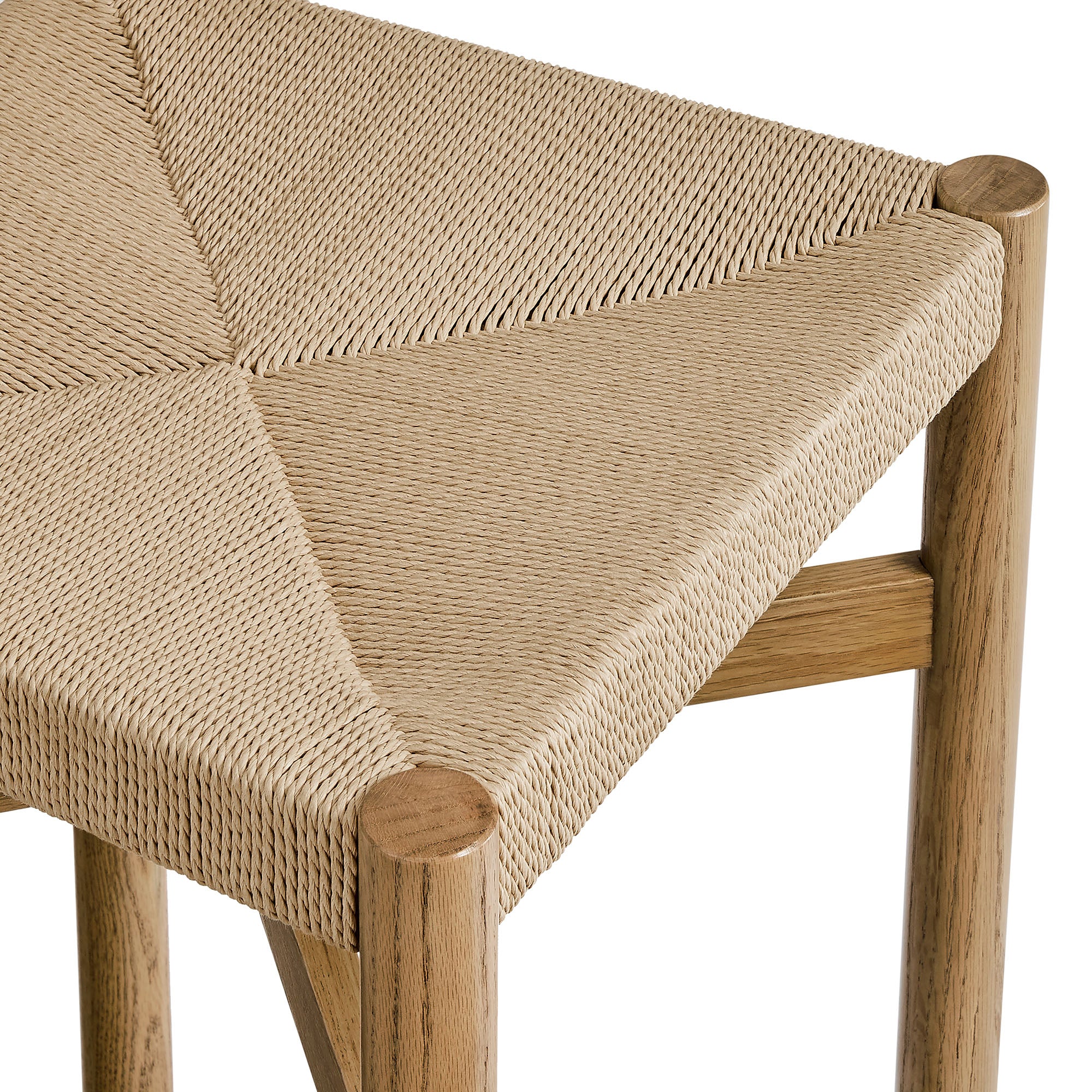 Modway Alvia Oak Wood Counter Stools With Woven Seats Set of 2 EEI-7543
