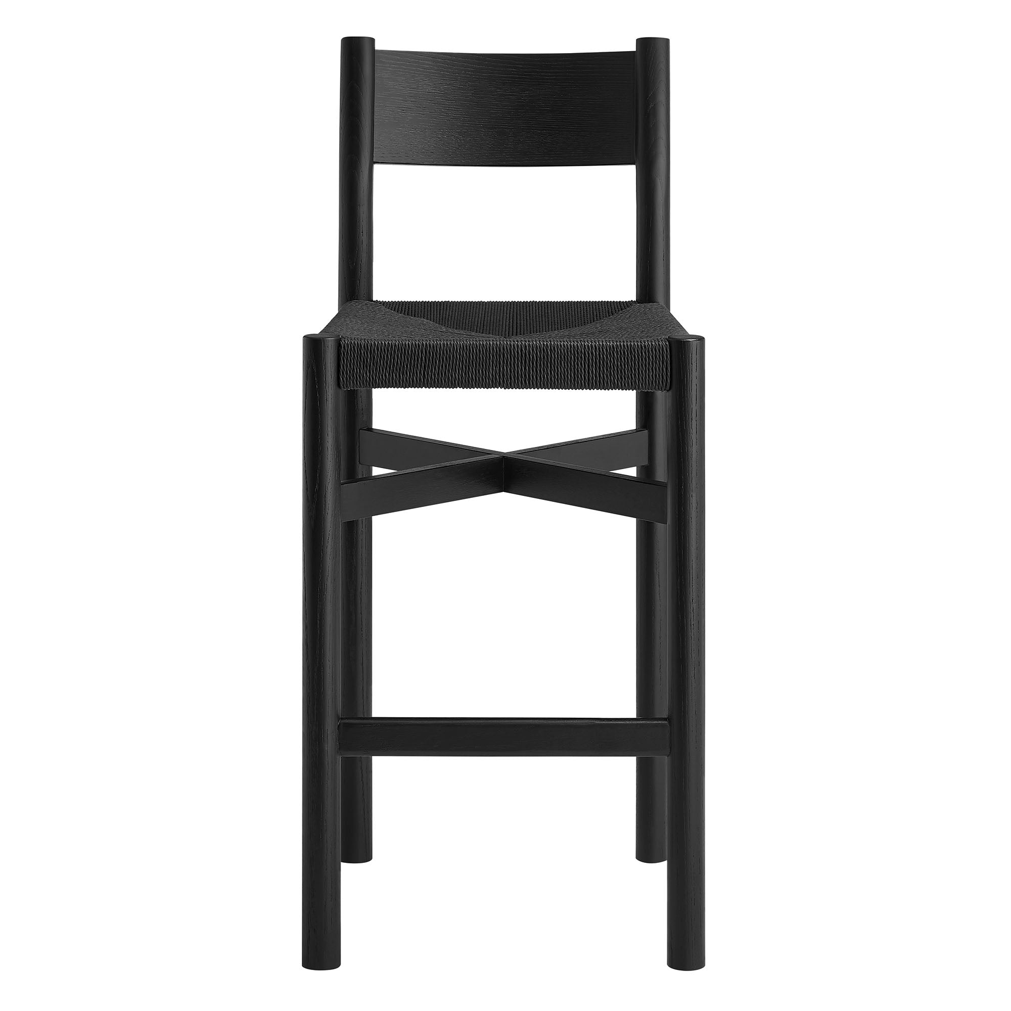Modway Alvia Oak Wood Bar Stools With Woven Seats Set of 2 EEI-7544