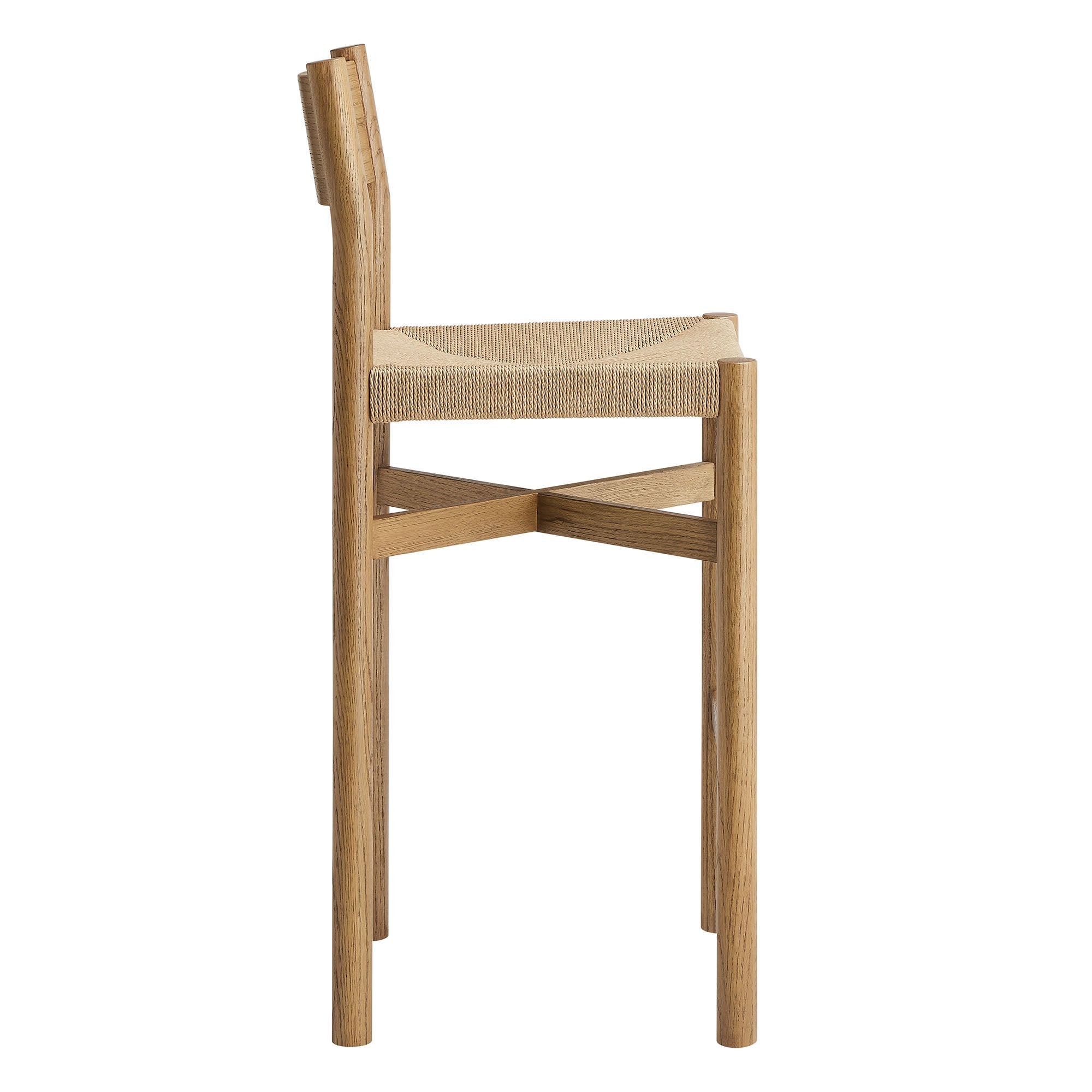 Modway Alvia Oak Wood Bar Stools With Woven Seats Set of 2 EEI-7544